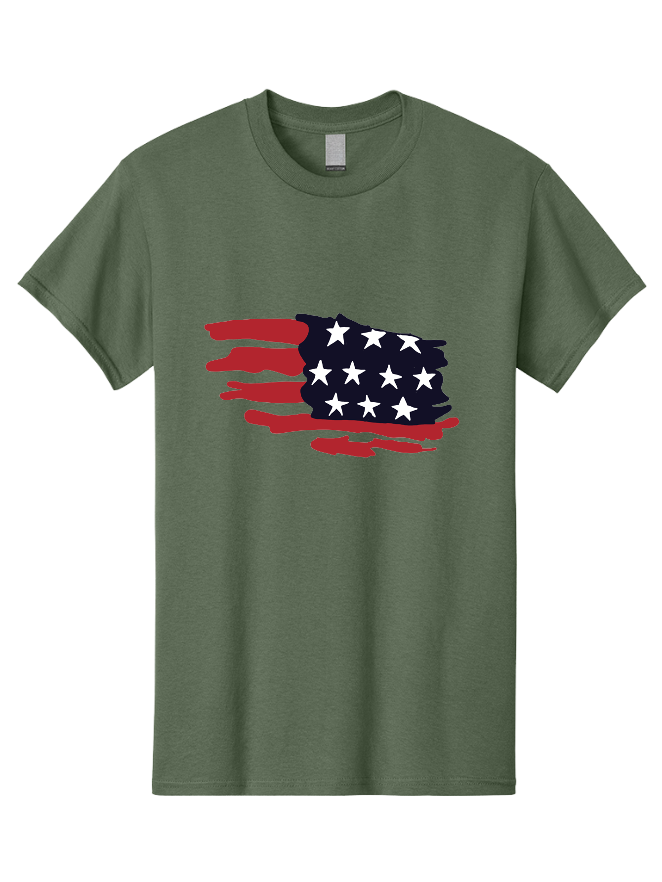 Stars-And-Stripes Men'S Graphic Tee, 100% Cotton, Comfortable Casual Summer Wear, Machine Washable, American Flag, Red And White Stripes, White Stars, Patriotic Symbol, Us National Flag, Freedom Representation, Abstract Design, -  Aaa126 21