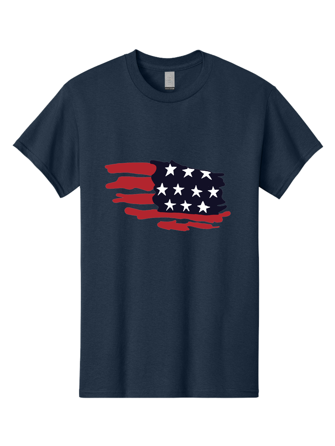 Stars-And-Stripes Men'S Graphic Tee, 100% Cotton, Comfortable Casual Summer Wear, Machine Washable, American Flag, Red And White Stripes, White Stars, Patriotic Symbol, Us National Flag, Freedom Representation, Abstract Design, -  Aaa126 5
