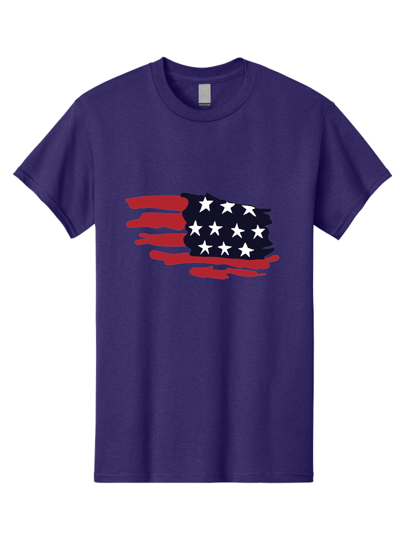 Stars-And-Stripes Men'S Graphic Tee, 100% Cotton, Comfortable Casual Summer Wear, Machine Washable, American Flag, Red And White Stripes, White Stars, Patriotic Symbol, Us National Flag, Freedom Representation, Abstract Design, -  Aaa126 13