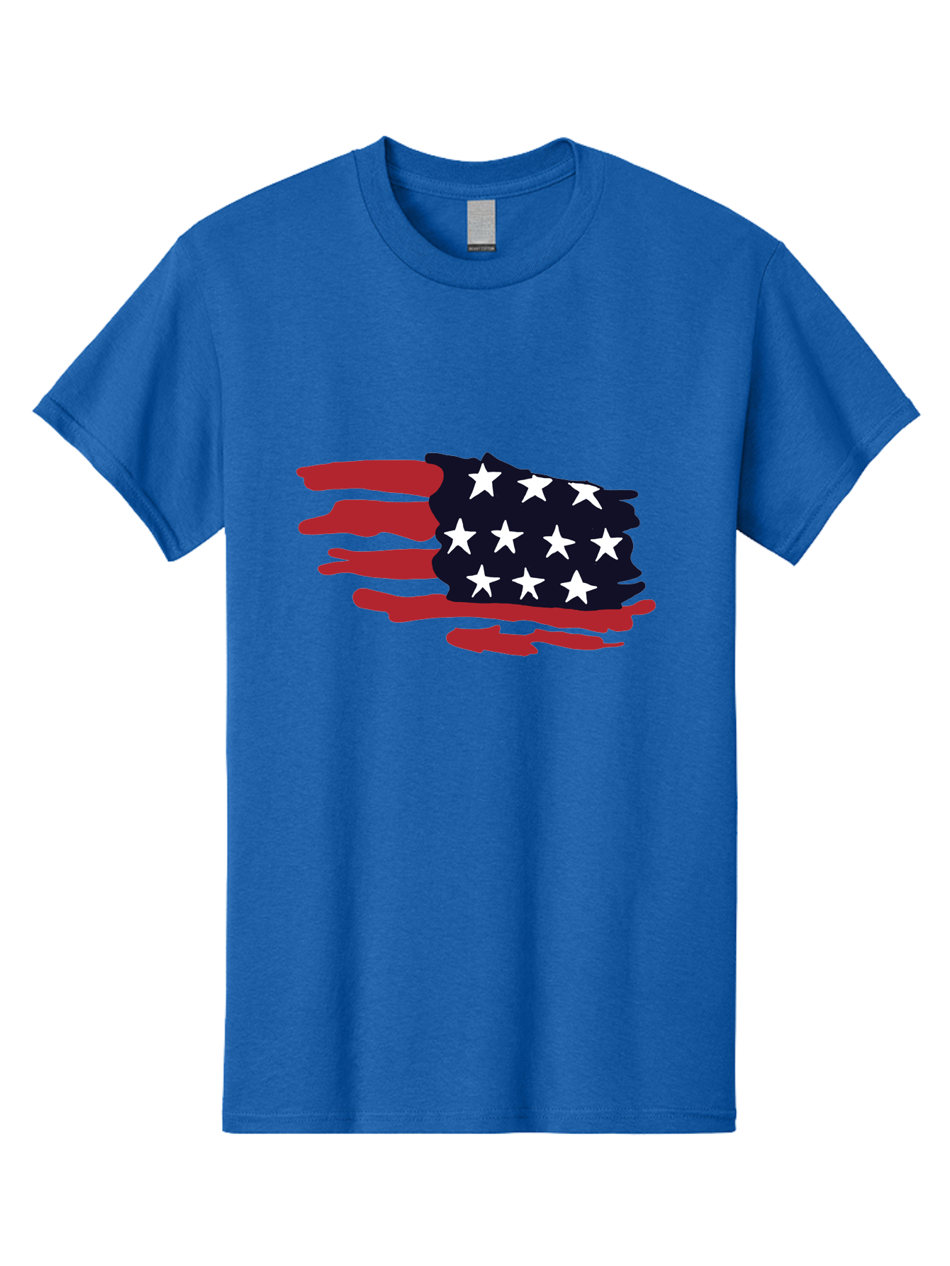 Stars-And-Stripes Men'S Graphic Tee, 100% Cotton, Comfortable Casual Summer Wear, Machine Washable, American Flag, Red And White Stripes, White Stars, Patriotic Symbol, Us National Flag, Freedom Representation, Abstract Design, -  Aaa126 27