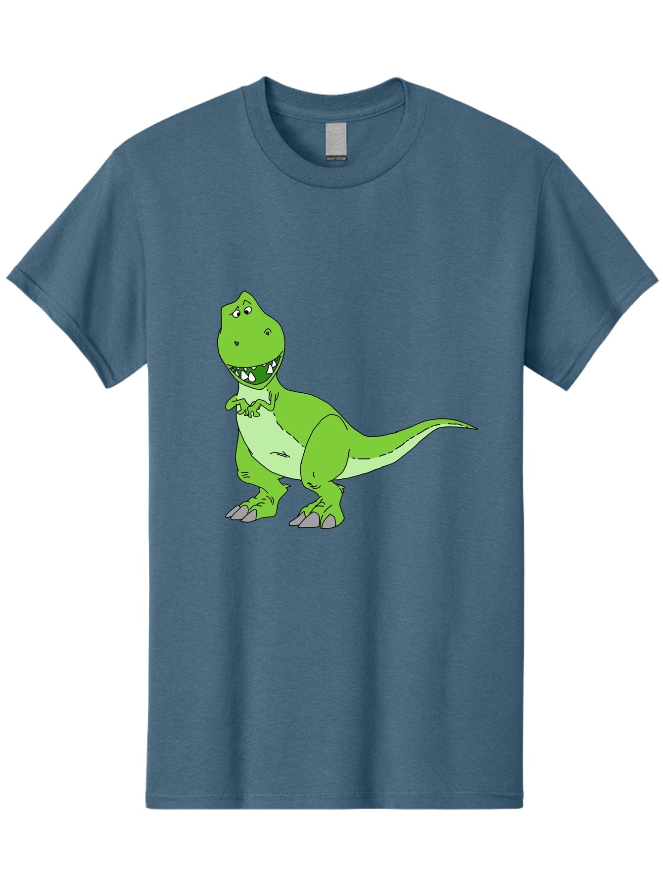 T-Rex Men'S Graphic Tee, 100% Cotton, Comfortable Casual Summer Wear, Machine Washable, Cartoon T-Rex, Green Dinosaur, Prehistoric Creature, Toothy Grin, Playful Expression, Dinosaur Illustration, Children'S Character, Fun And Friendly, -  Aaa128 13