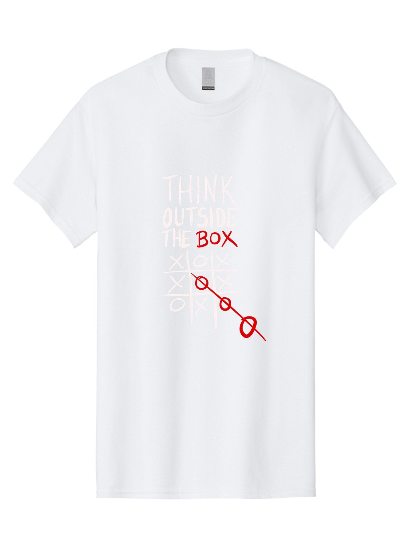 Think-Outside-The-Box Men'S Graphic Tee, 100% Cotton, Comfortable Casual Summer Wear, Machine Washable, Think Outside The Box, Creative Thinking, Tic Tac Toe Game, Innovative Ideas, Problem-Solving, Strategic Thinking, Outside The Box, -  Aaa129 15