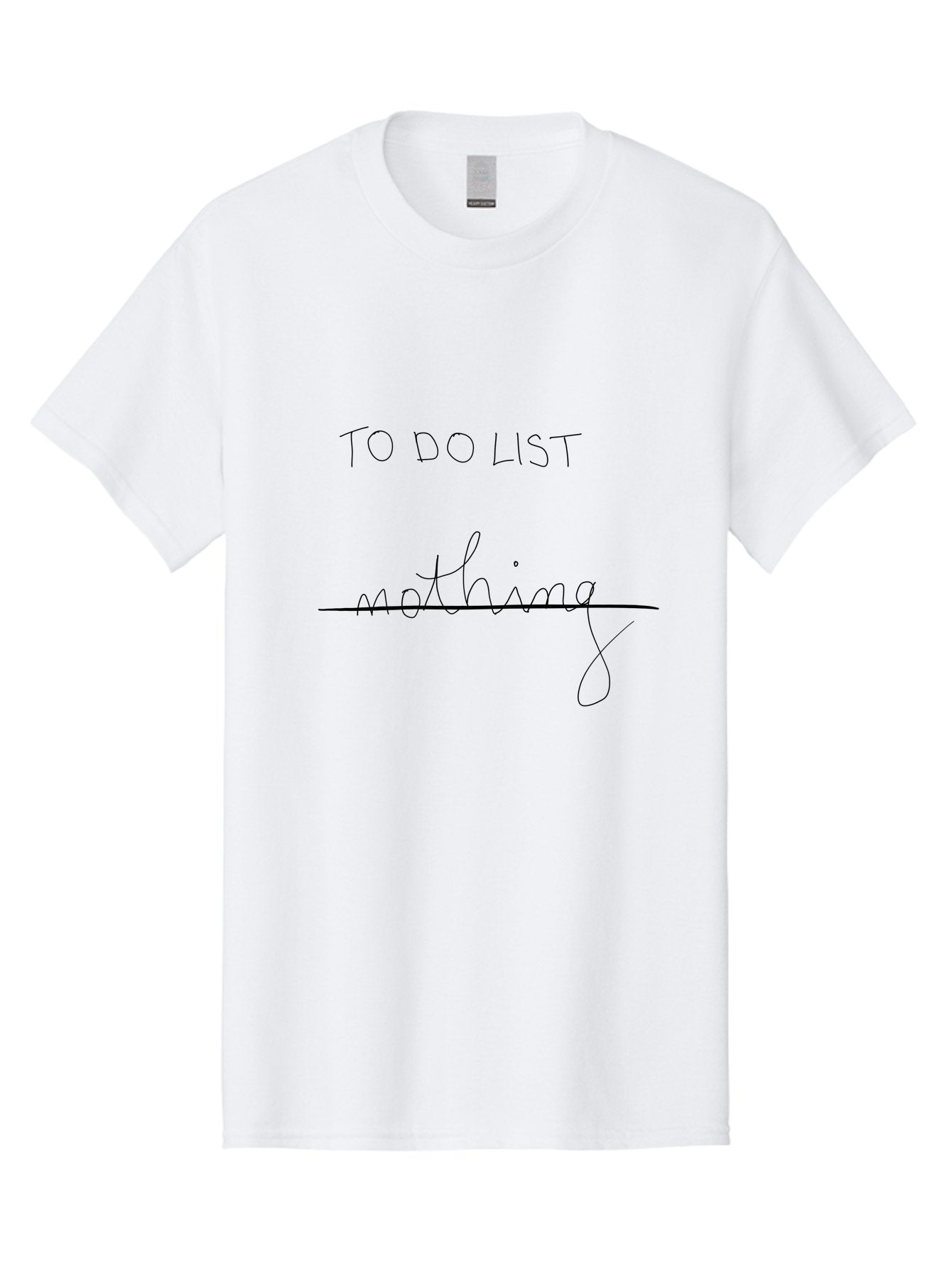 To-Do-List Men'S Graphic Tee, 100% Cotton, Comfortable Casual Summer Wear, Machine Washable, To-Do List, Nothing To Do, Crossed Off Task, Productivity Humor, Procrastination, Relaxed Attitude, Lazy Day, Task Completion -  Aaa133