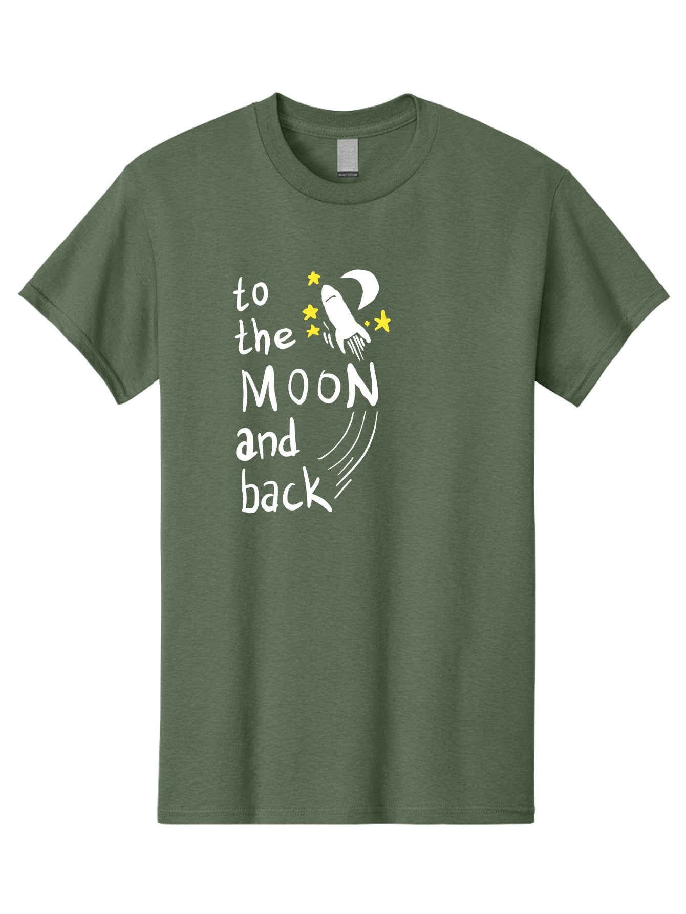To-The-Moon-And-Back Men'S Graphic Tee, 100% Cotton, Comfortable Casual Summer Wear, Machine Washable, Space Travel, Rocket Ship, Moon Adventure, Love Phrase, Starry Night, Celestial Journey, Quirky Typography, Whimsical Illustration -  Aaa134 15