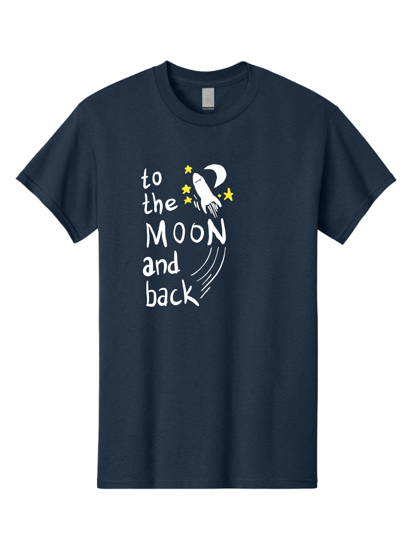 To-The-Moon-And-Back Men'S Graphic Tee, 100% Cotton, Comfortable Casual Summer Wear, Machine Washable, Space Travel, Rocket Ship, Moon Adventure, Love Phrase, Starry Night, Celestial Journey, Quirky Typography, Whimsical Illustration -  Aaa134 19