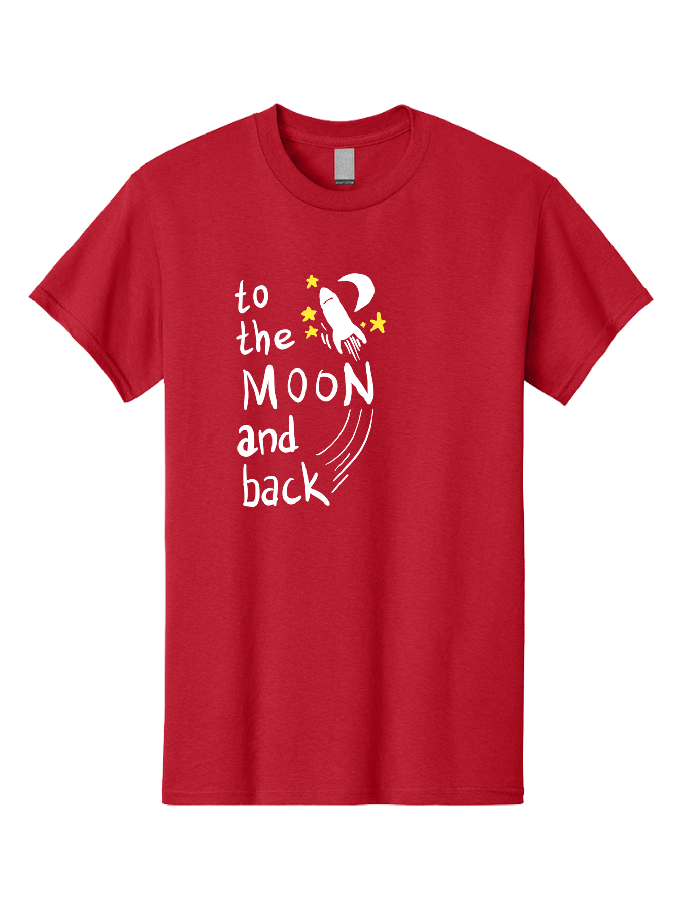 To-The-Moon-And-Back Men'S Graphic Tee, 100% Cotton, Comfortable Casual Summer Wear, Machine Washable, Space Travel, Rocket Ship, Moon Adventure, Love Phrase, Starry Night, Celestial Journey, Quirky Typography, Whimsical Illustration -  Aaa134 9