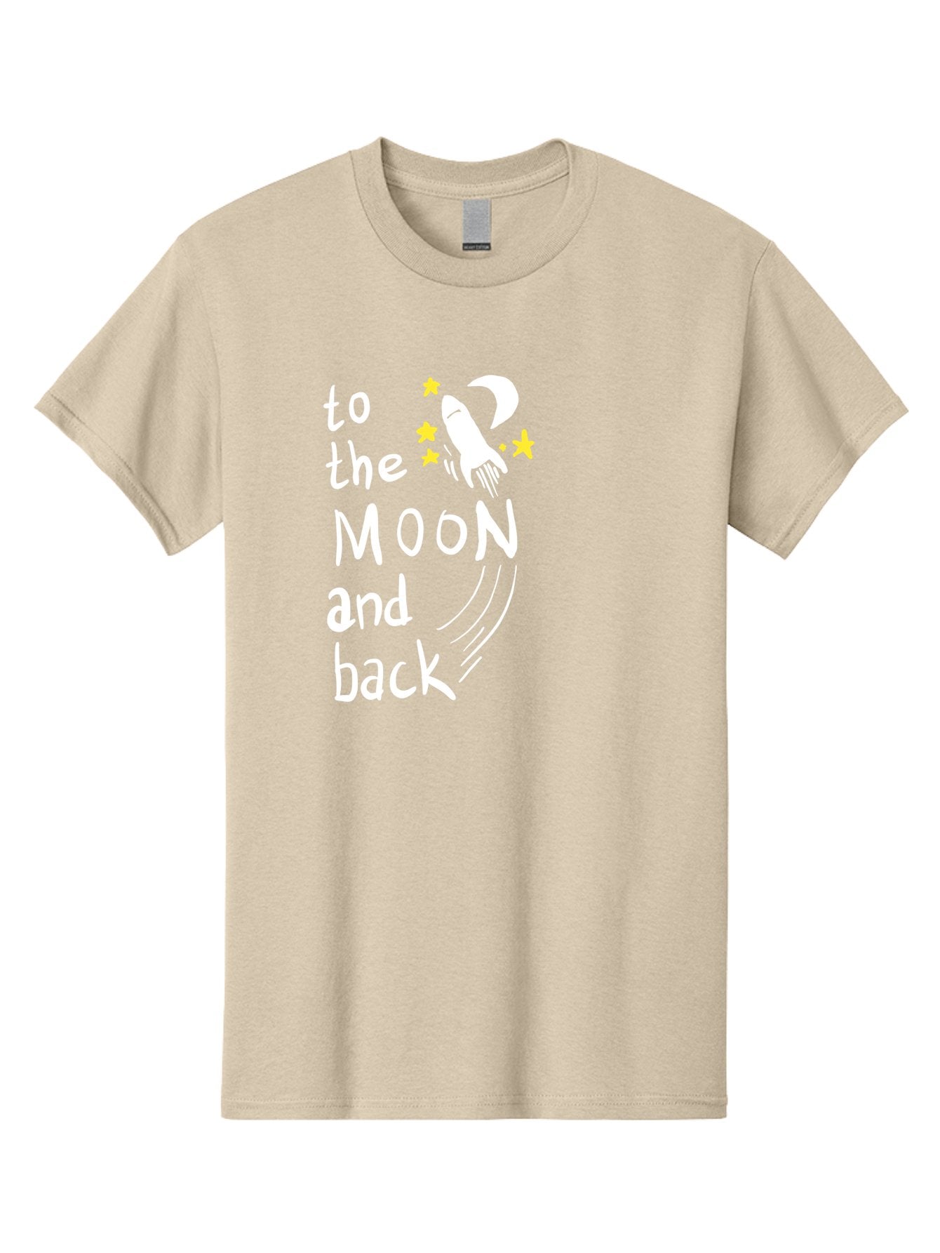 To-The-Moon-And-Back Men'S Graphic Tee, 100% Cotton, Comfortable Casual Summer Wear, Machine Washable, Space Travel, Rocket Ship, Moon Adventure, Love Phrase, Starry Night, Celestial Journey, Quirky Typography, Whimsical Illustration -  Aaa134 29