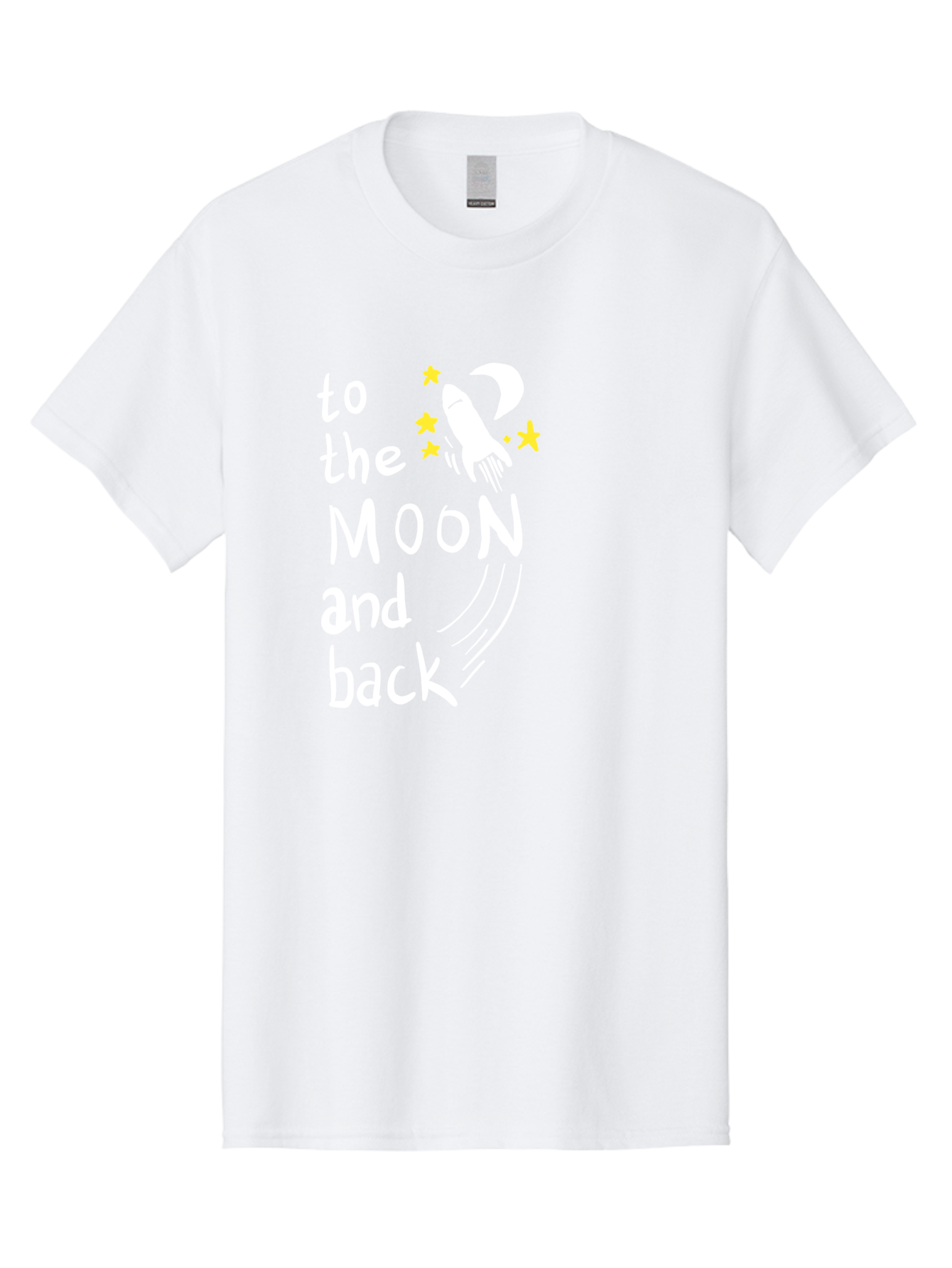 To-The-Moon-And-Back Men'S Graphic Tee, 100% Cotton, Comfortable Casual Summer Wear, Machine Washable, Space Travel, Rocket Ship, Moon Adventure, Love Phrase, Starry Night, Celestial Journey, Quirky Typography, Whimsical Illustration -  Aaa134 21