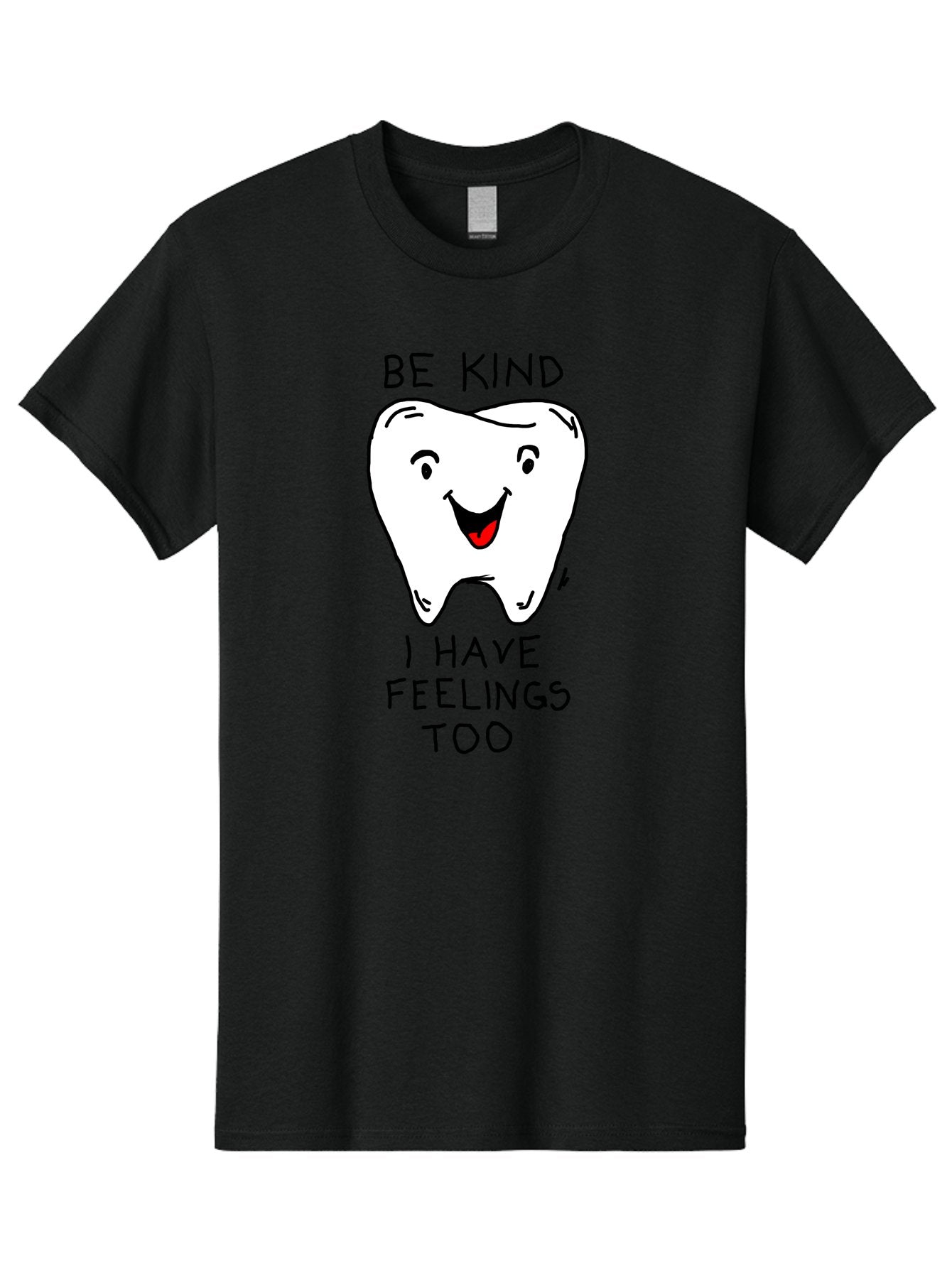 Tooth-With-Feeling Men'S Graphic Tee, 100% Cotton, Comfortable Casual Summer Wear, Machine Washable, Funny Tooth Character, Dental Care, Kindness Matters, Tooth With Feelings, Humorous Illustration, Cartoon Tooth, Be Kind, -  Aaa136 29