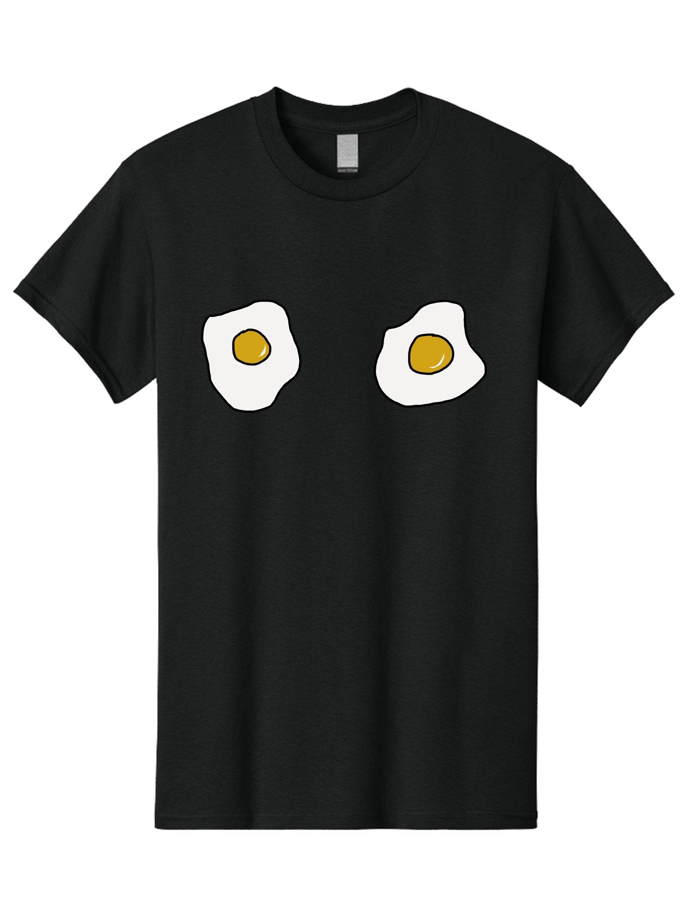 Two-Fried-Eggs Men'S Graphic Tee, 100% Cotton, Comfortable Casual Summer Wear, Machine Washable, Fried Eggs, Egg Yolks, Breakfast Food, Cartoon Eggs, Simple Illustration, Food Graphics, Egg Illustration -  Aaa137 9