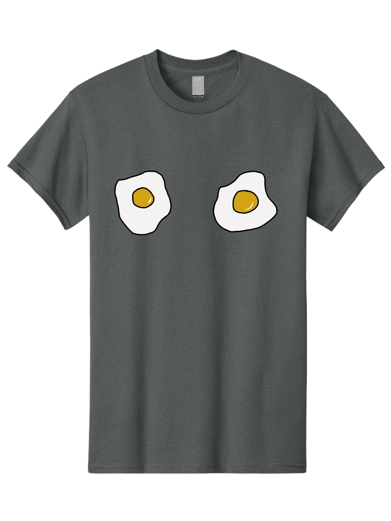 Two-Fried-Eggs Men'S Graphic Tee, 100% Cotton, Comfortable Casual Summer Wear, Machine Washable, Fried Eggs, Egg Yolks, Breakfast Food, Cartoon Eggs, Simple Illustration, Food Graphics, Egg Illustration -  Aaa137 13