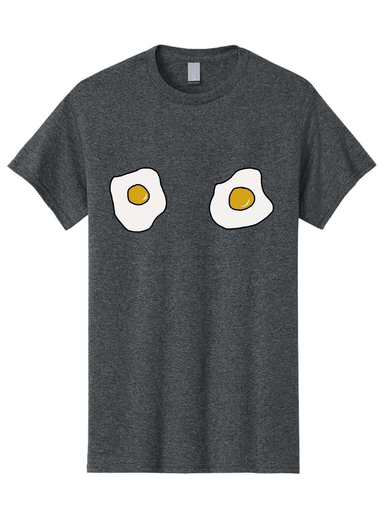 Two-Fried-Eggs Men'S Graphic Tee, 100% Cotton, Comfortable Casual Summer Wear, Machine Washable, Fried Eggs, Egg Yolks, Breakfast Food, Cartoon Eggs, Simple Illustration, Food Graphics, Egg Illustration -  Aaa137 11