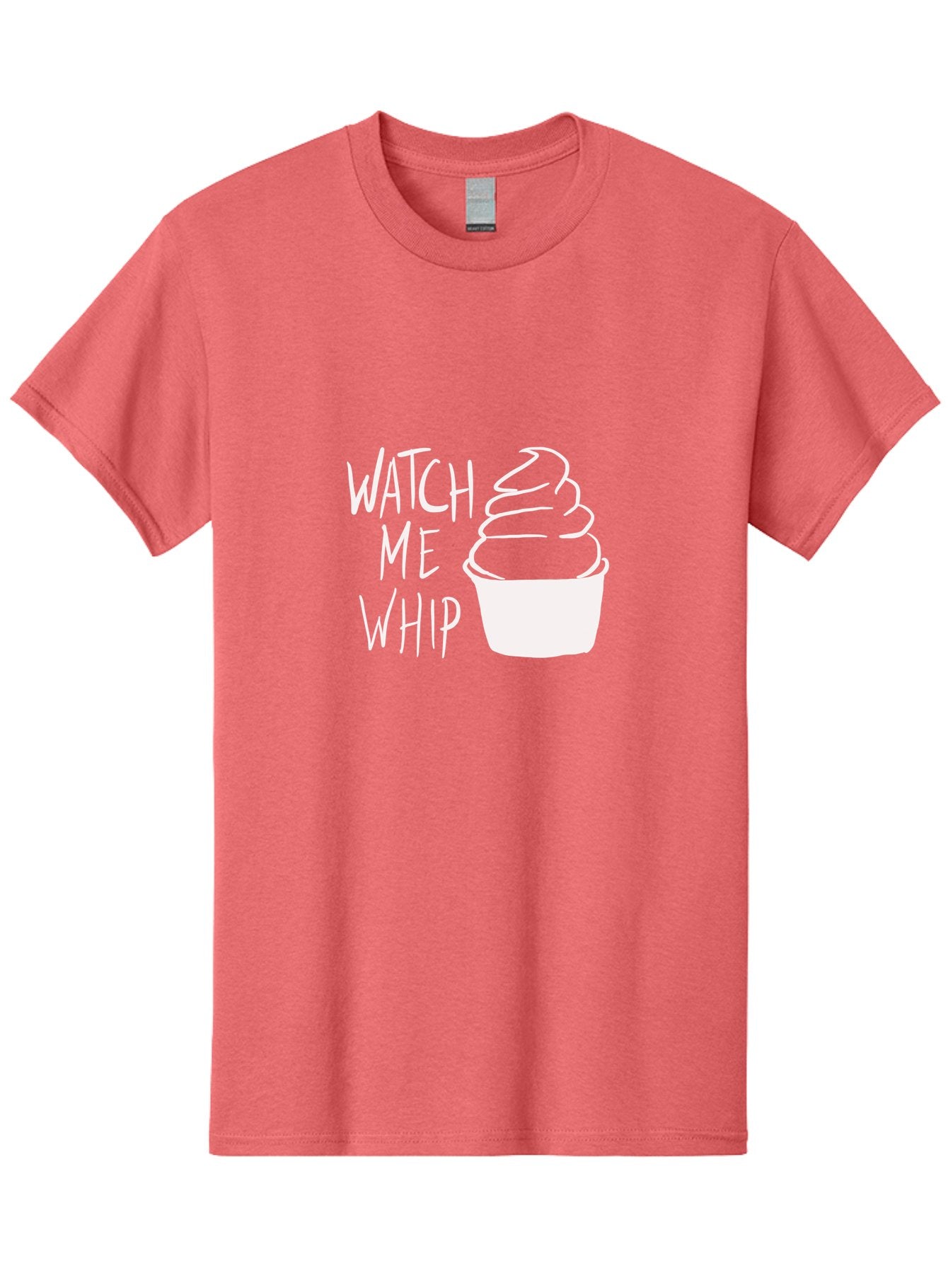 Watch-Me-Whip Men'S Graphic Tee, 100% Cotton, Comfortable Casual Summer Wear, Machine Washable, Whipped Cream, Soft Serve, Cup, Sweet Treat, Frozen Yogurt, Dessert, Fun Phrase, Playful Design, White Illustration, Watch Me Whip -  Aaa138 27