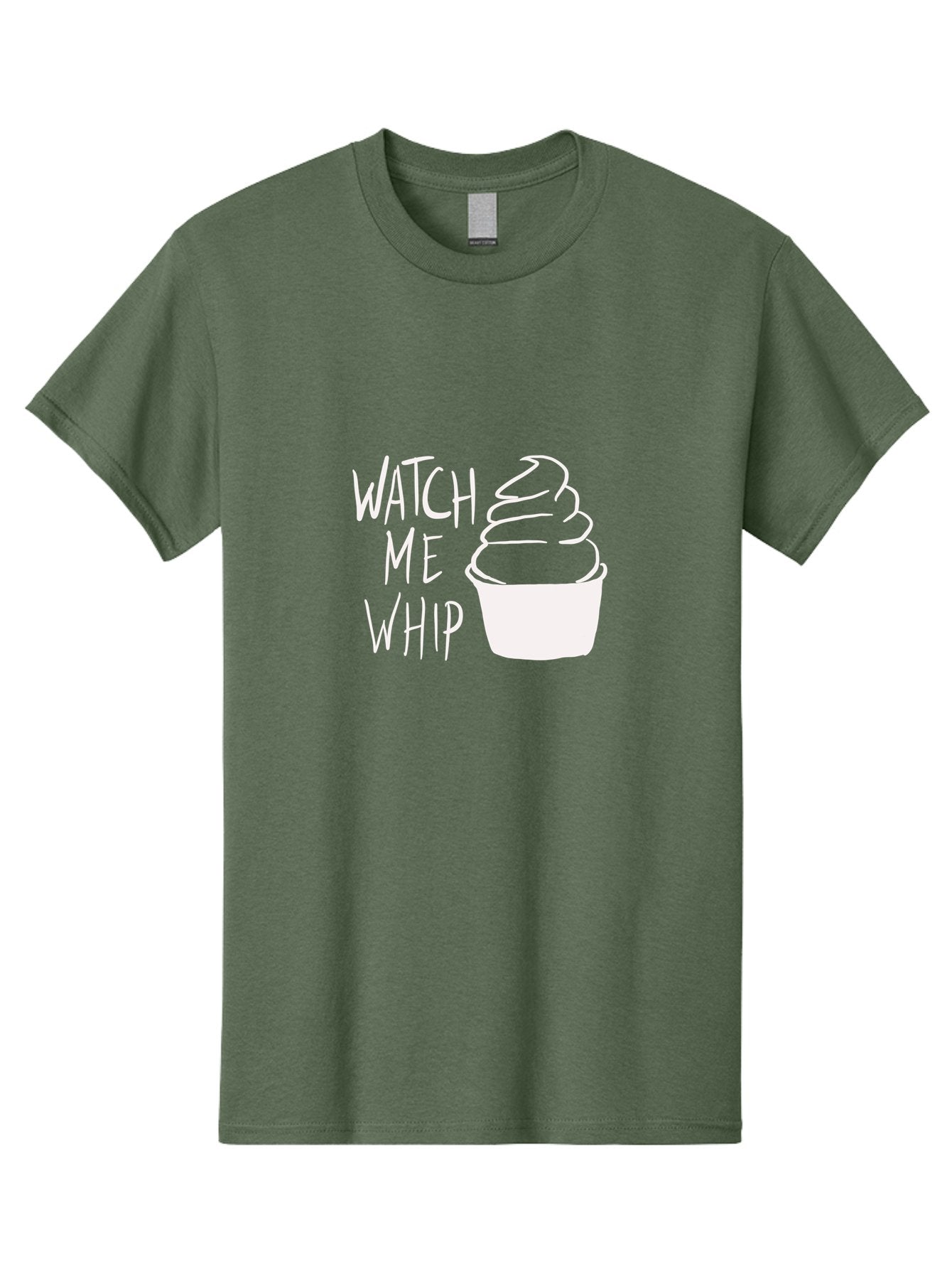 Watch-Me-Whip Men'S Graphic Tee, 100% Cotton, Comfortable Casual Summer Wear, Machine Washable, Whipped Cream, Soft Serve, Cup, Sweet Treat, Frozen Yogurt, Dessert, Fun Phrase, Playful Design, White Illustration, Watch Me Whip -  Aaa138 13