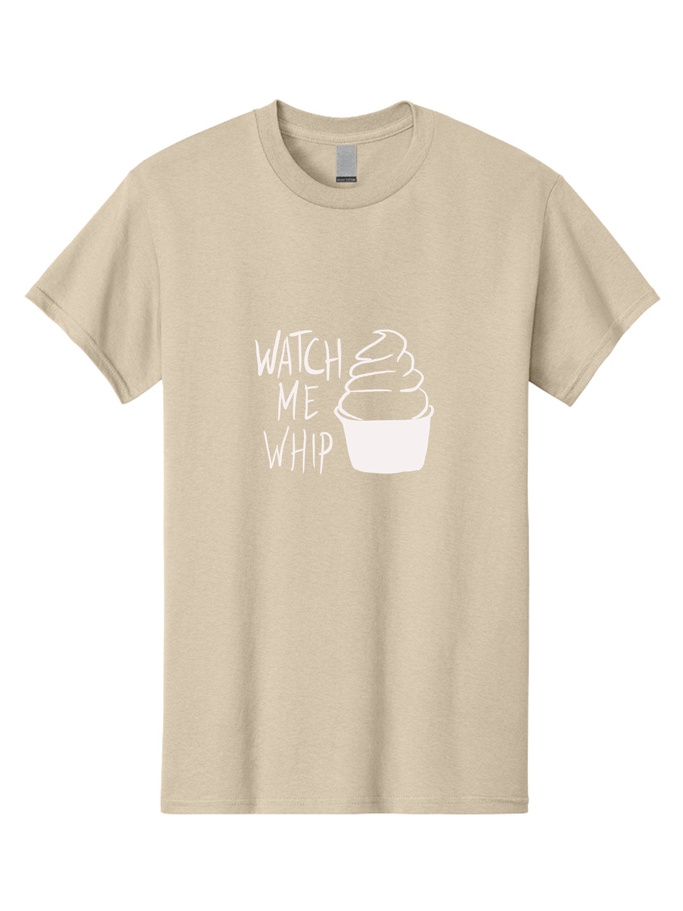 Watch-Me-Whip Men'S Graphic Tee, 100% Cotton, Comfortable Casual Summer Wear, Machine Washable, Whipped Cream, Soft Serve, Cup, Sweet Treat, Frozen Yogurt, Dessert, Fun Phrase, Playful Design, White Illustration, Watch Me Whip -  Aaa138 15
