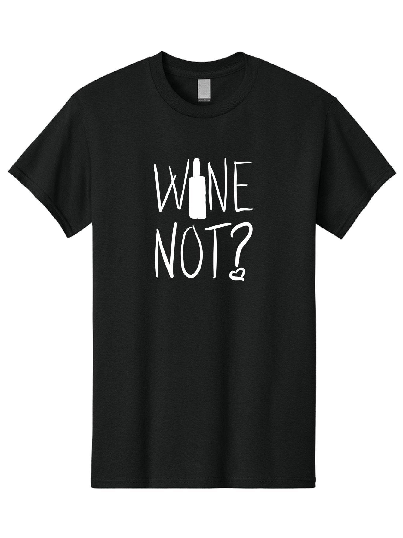 Wine-Not Men'S Graphic Tee, 100% Cotton, Comfortable Casual Summer Wear, Machine Washable, Wine Bottle, Playful Message, Witty Phrase, Wine Pun, Heart Symbol, Wine Lover, Funny Quote -  Aaa141 11