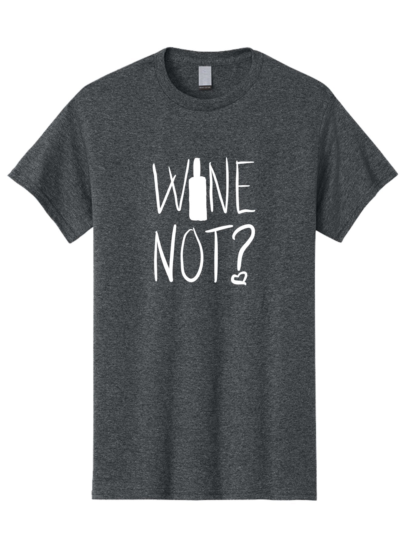 Wine-Not Men'S Graphic Tee, 100% Cotton, Comfortable Casual Summer Wear, Machine Washable, Wine Bottle, Playful Message, Witty Phrase, Wine Pun, Heart Symbol, Wine Lover, Funny Quote -  Aaa141 23