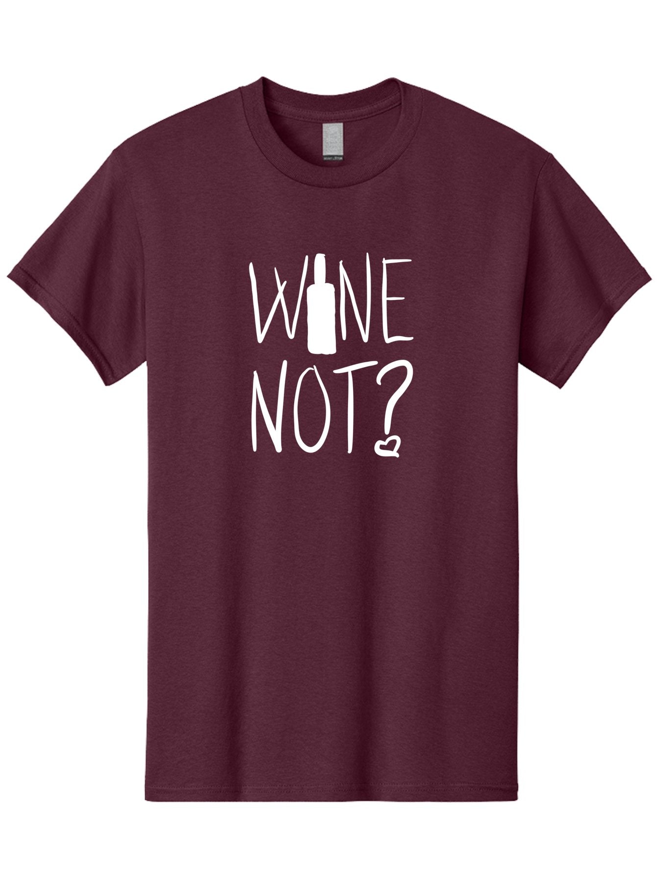 Wine-Not Men'S Graphic Tee, 100% Cotton, Comfortable Casual Summer Wear, Machine Washable, Wine Bottle, Playful Message, Witty Phrase, Wine Pun, Heart Symbol, Wine Lover, Funny Quote -  Aaa141 9