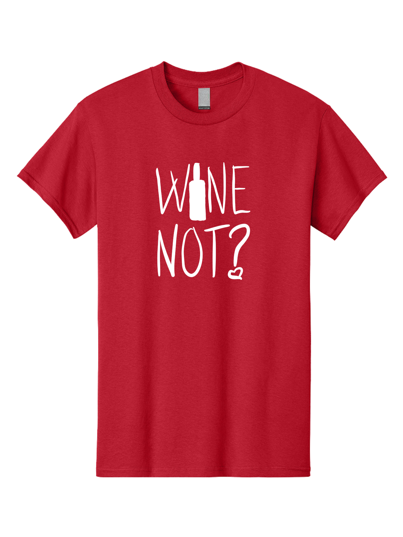 Wine-Not Men'S Graphic Tee, 100% Cotton, Comfortable Casual Summer Wear, Machine Washable, Wine Bottle, Playful Message, Witty Phrase, Wine Pun, Heart Symbol, Wine Lover, Funny Quote -  Aaa141 11