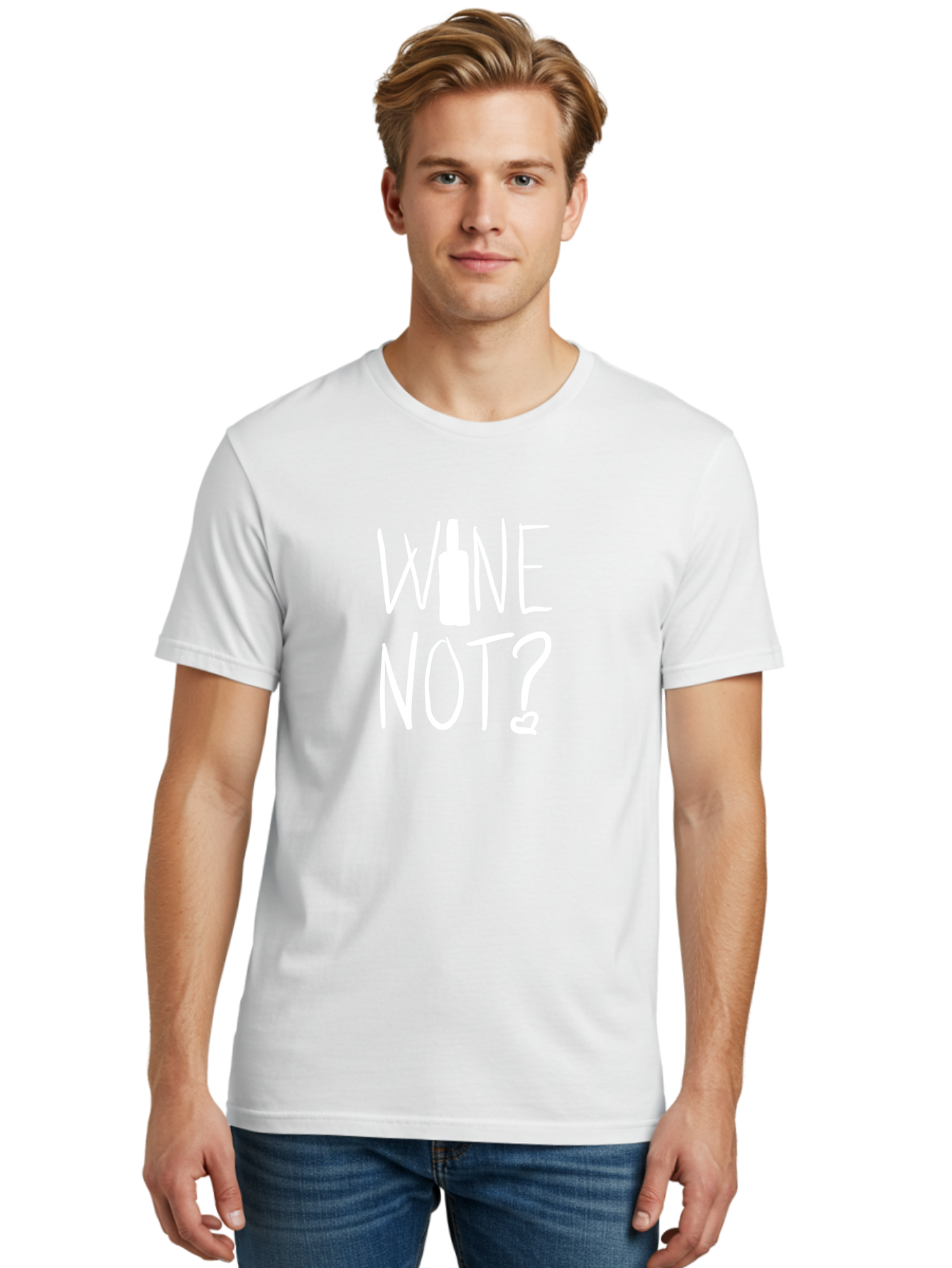 Wine-Not Men'S Graphic Tee, 100% Cotton, Comfortable Casual Summer Wear, Machine Washable, Wine Bottle, Playful Message, Witty Phrase, Wine Pun, Heart Symbol, Wine Lover, Funny Quote -  Aaa141 6