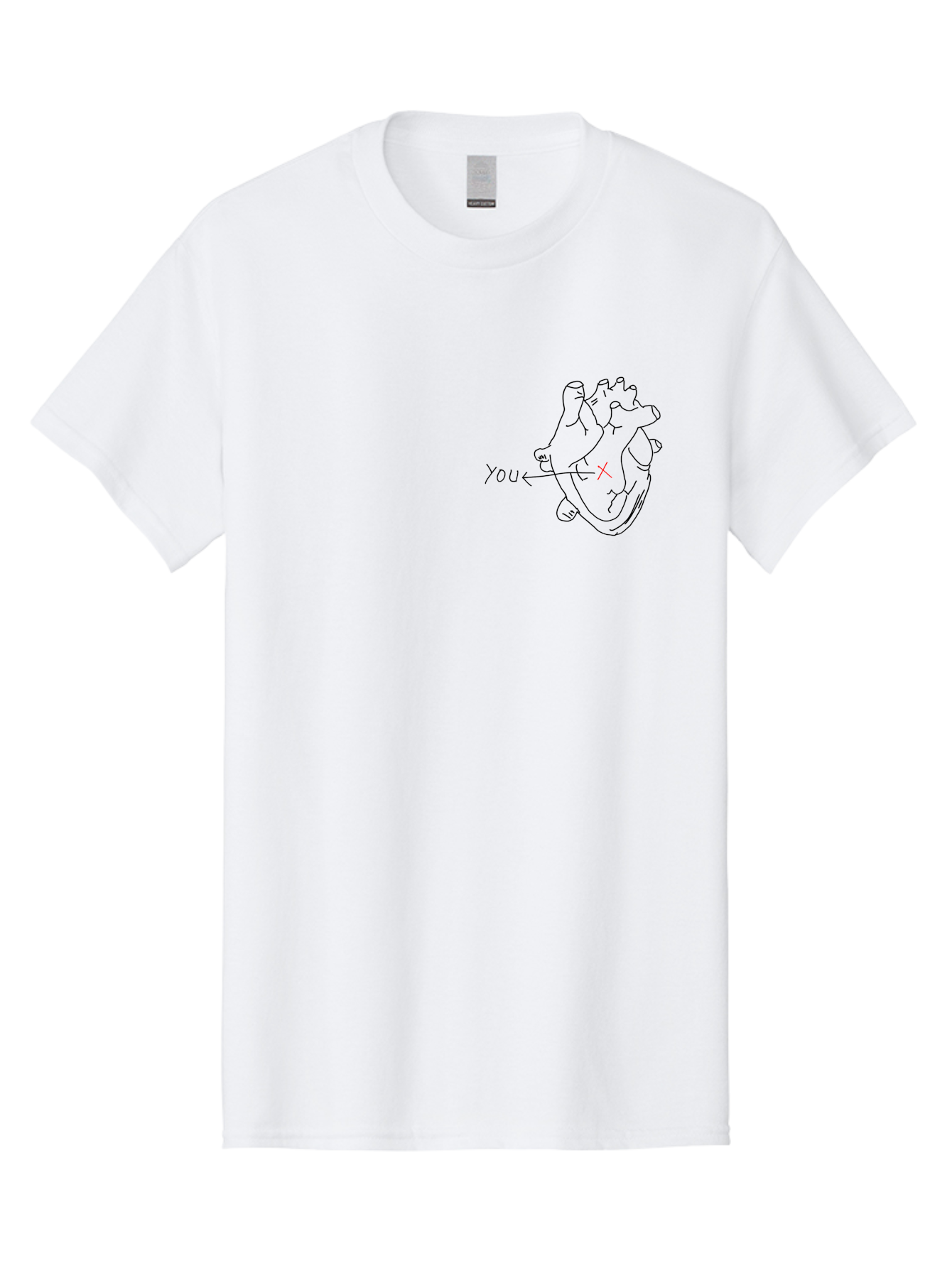 X-Marks-Heart-You Men'S Graphic Tee, 100% Cotton, Comfortable Casual Summer Wear, Machine Washable, Anatomical Heart Illustration, X Marks The Spot, Symbolic Representation, Heart Anatomy, Human Heart Diagram, Arrow Pointing To You -  Aaa144 9