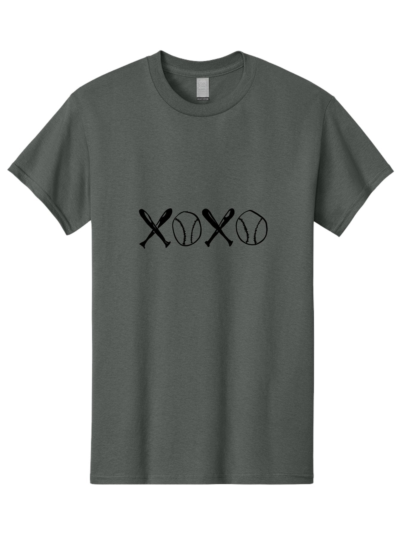 Xoxo-Baseball-Bats Men'S Graphic Tee, 100% Cotton, Comfortable Casual Summer Wear, Machine Washable, Baseball Bats And Balls Forming Xoxo Pattern, Love For Baseball, Sports-Themed Design, Unique Art, Baseball-Inspired, Love Expression -  Aaa145 21