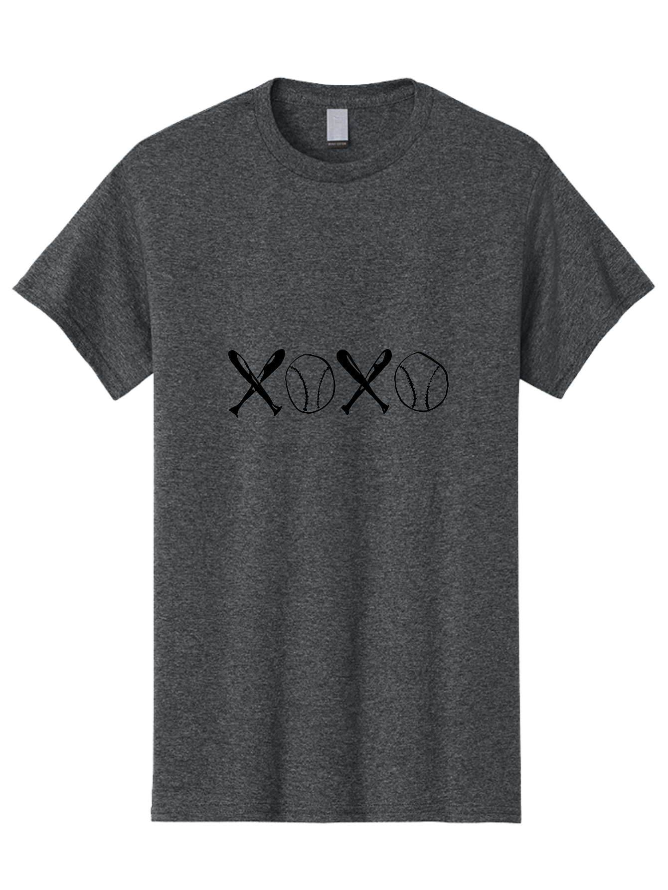 Xoxo-Baseball-Bats Men'S Graphic Tee, 100% Cotton, Comfortable Casual Summer Wear, Machine Washable, Baseball Bats And Balls Forming Xoxo Pattern, Love For Baseball, Sports-Themed Design, Unique Art, Baseball-Inspired, Love Expression -  Aaa145 17