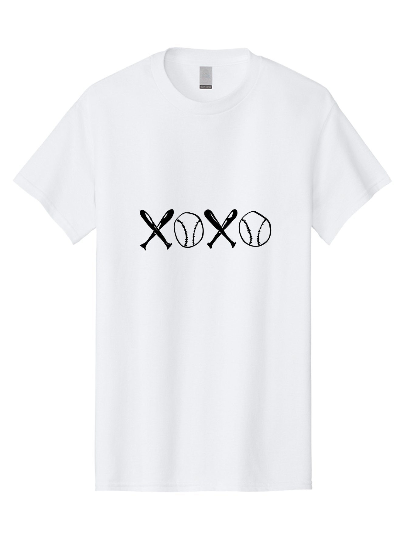 Xoxo-Baseball-Bats Men'S Graphic Tee, 100% Cotton, Comfortable Casual Summer Wear, Machine Washable, Baseball Bats And Balls Forming Xoxo Pattern, Love For Baseball, Sports-Themed Design, Unique Art, Baseball-Inspired, Love Expression -  Aaa145 29