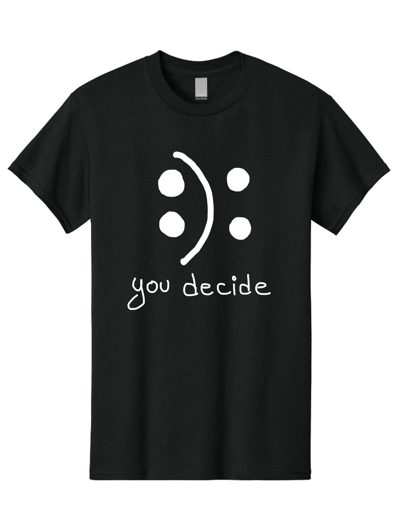 You-Decide Men'S Graphic Tee, 100% Cotton, Comfortable Casual Summer Wear, Machine Washable, Smiley Face, Emoticon, Decision Making, Positive Vibes, Empowerment, Choice, Freedom, Happiness, Optimism -  Aaa149 25