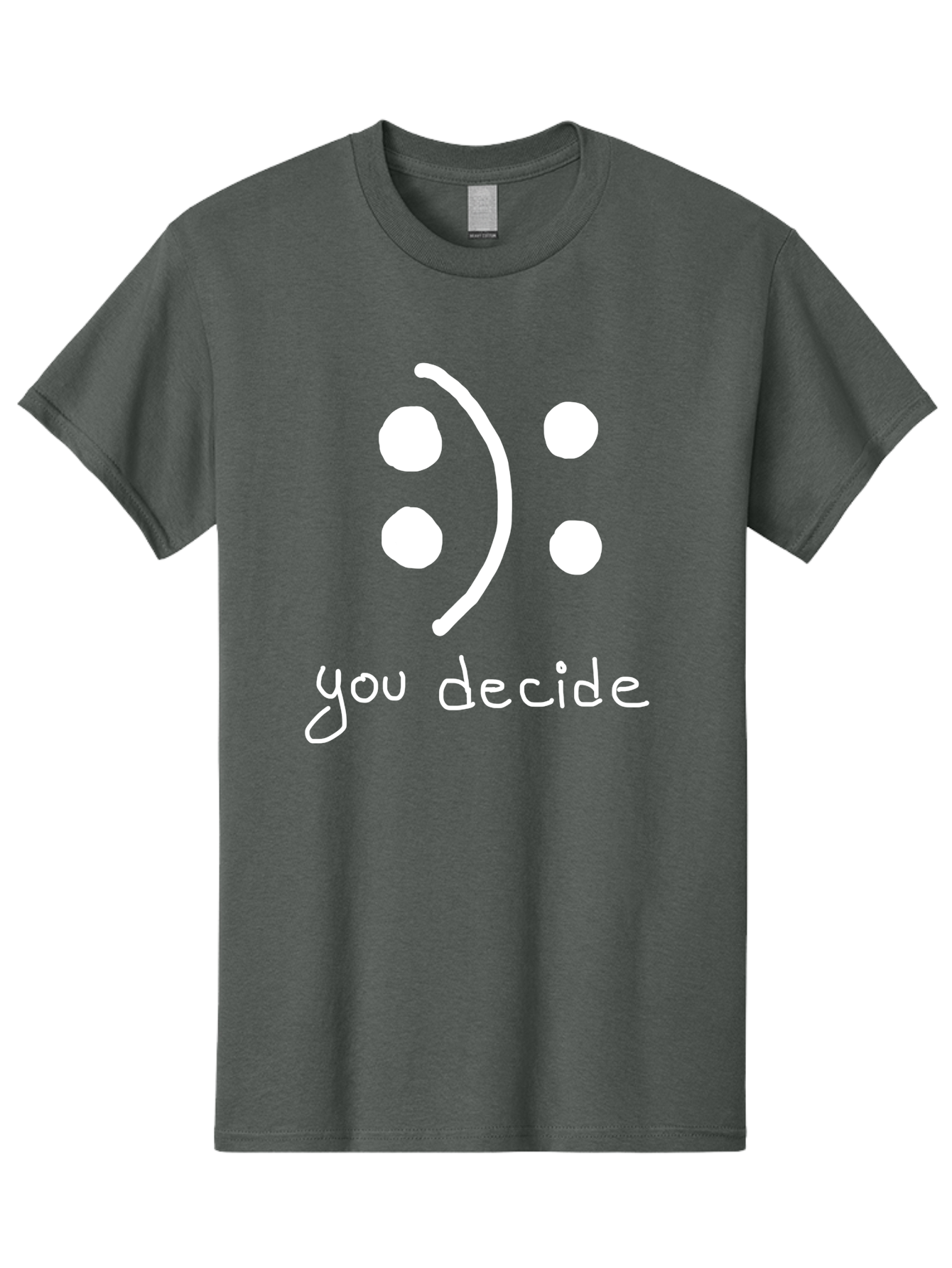 You-Decide Men'S Graphic Tee, 100% Cotton, Comfortable Casual Summer Wear, Machine Washable, Smiley Face, Emoticon, Decision Making, Positive Vibes, Empowerment, Choice, Freedom, Happiness, Optimism -  Aaa149 17