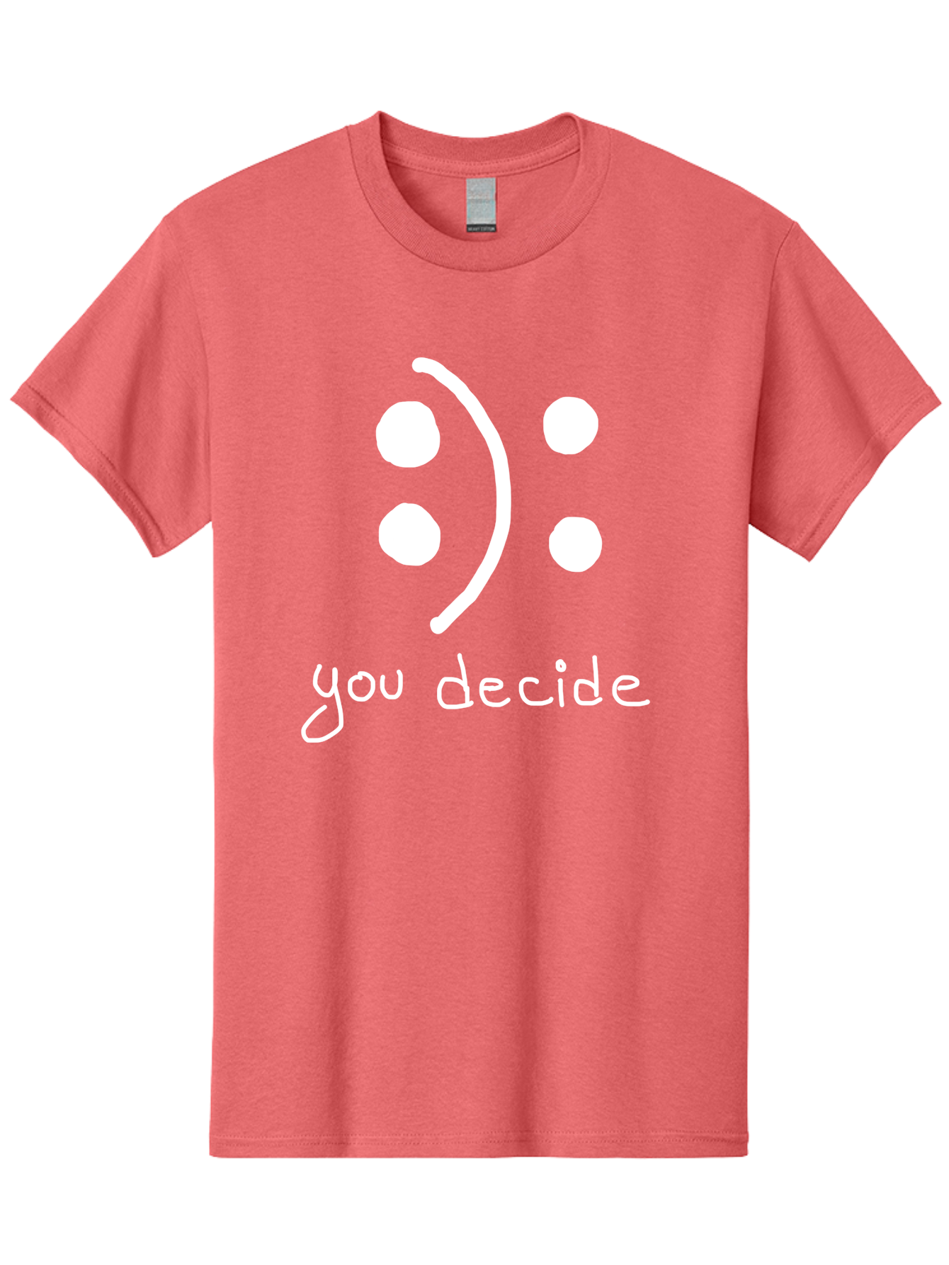 You-Decide Men'S Graphic Tee, 100% Cotton, Comfortable Casual Summer Wear, Machine Washable, Smiley Face, Emoticon, Decision Making, Positive Vibes, Empowerment, Choice, Freedom, Happiness, Optimism -  Aaa149 21