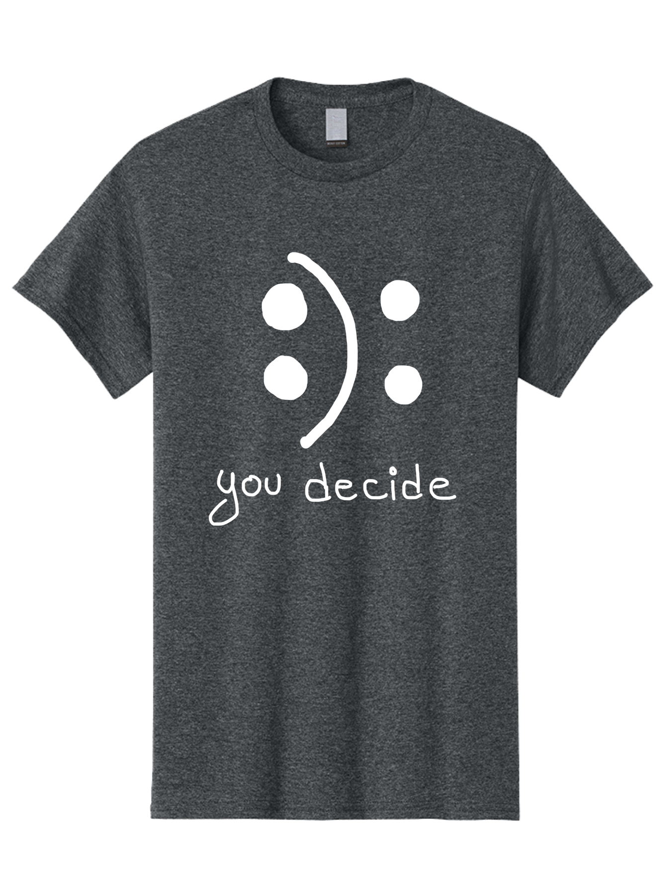 You-Decide Men'S Graphic Tee, 100% Cotton, Comfortable Casual Summer Wear, Machine Washable, Smiley Face, Emoticon, Decision Making, Positive Vibes, Empowerment, Choice, Freedom, Happiness, Optimism -  Aaa149 19
