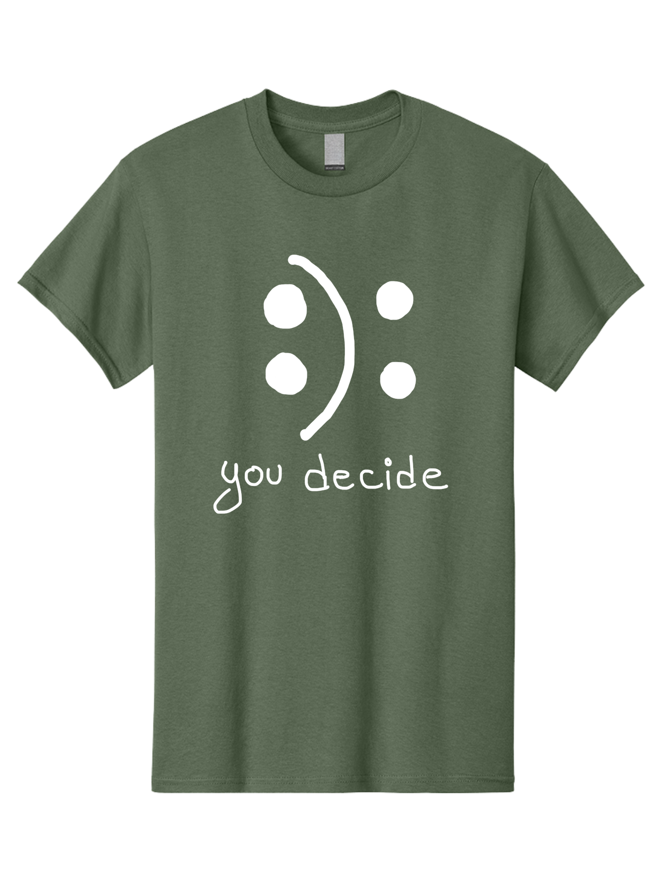 You-Decide Men'S Graphic Tee, 100% Cotton, Comfortable Casual Summer Wear, Machine Washable, Smiley Face, Emoticon, Decision Making, Positive Vibes, Empowerment, Choice, Freedom, Happiness, Optimism -  Aaa149 7