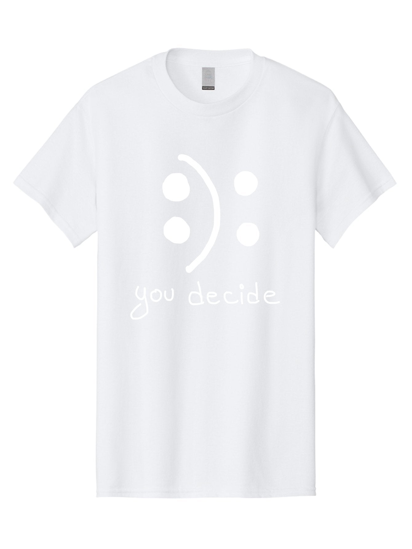 You-Decide Men'S Graphic Tee, 100% Cotton, Comfortable Casual Summer Wear, Machine Washable, Smiley Face, Emoticon, Decision Making, Positive Vibes, Empowerment, Choice, Freedom, Happiness, Optimism -  Aaa149 15