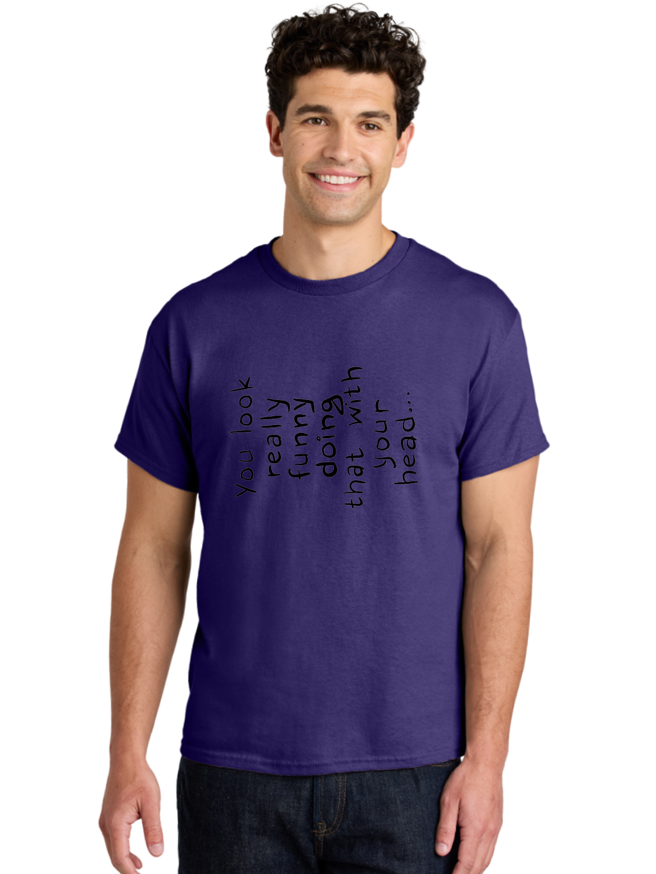 You-Look-Really-Funny Men'S Graphic Tee, 100% Cotton, Comfortable Casual Summer Wear, Machine Washable, Funny Quote, Humorous Saying, Quirky Phrase, Playful Humor, Amusing Text, Clever Quip, Witty Remark -  Aaa150 12