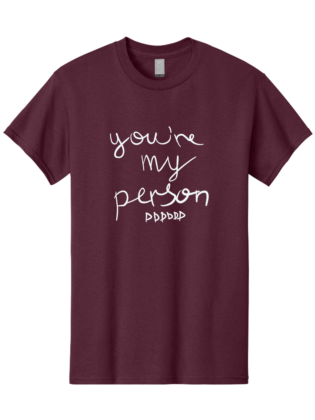 You-Re-My-Person Men'S Graphic Tee, 100% Cotton, Comfortable Casual Summer Wear, Machine Washable, Inspirational Quote, Love Message, Heartwarming Phrase, Friendship Bond, You'Re My Person, Sentimental Words -  Aaa151 25
