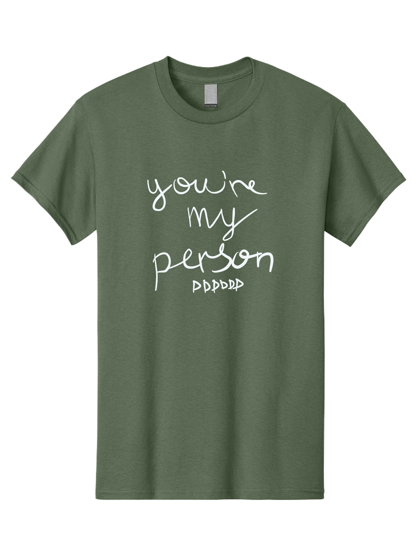 You-Re-My-Person Men'S Graphic Tee, 100% Cotton, Comfortable Casual Summer Wear, Machine Washable, Inspirational Quote, Love Message, Heartwarming Phrase, Friendship Bond, You'Re My Person, Sentimental Words -  Aaa151 11