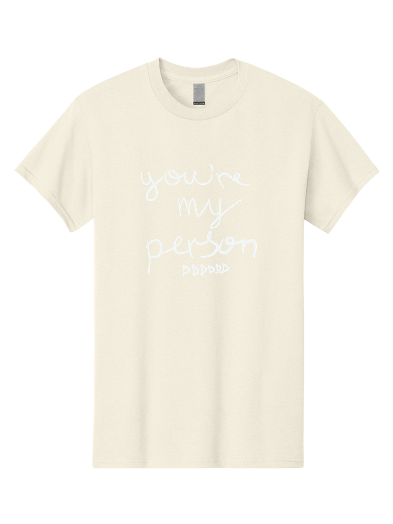 You-Re-My-Person Men'S Graphic Tee, 100% Cotton, Comfortable Casual Summer Wear, Machine Washable, Inspirational Quote, Love Message, Heartwarming Phrase, Friendship Bond, You'Re My Person, Sentimental Words -  Aaa151 5