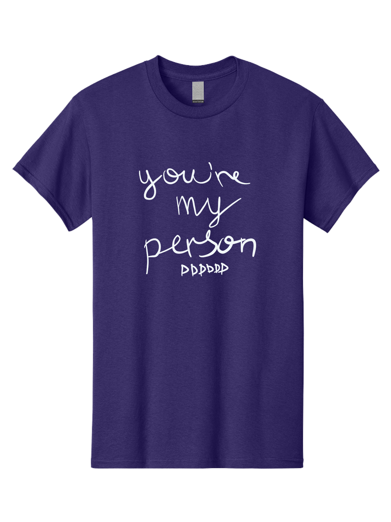 You-Re-My-Person Men'S Graphic Tee, 100% Cotton, Comfortable Casual Summer Wear, Machine Washable, Inspirational Quote, Love Message, Heartwarming Phrase, Friendship Bond, You'Re My Person, Sentimental Words -  Aaa151 15