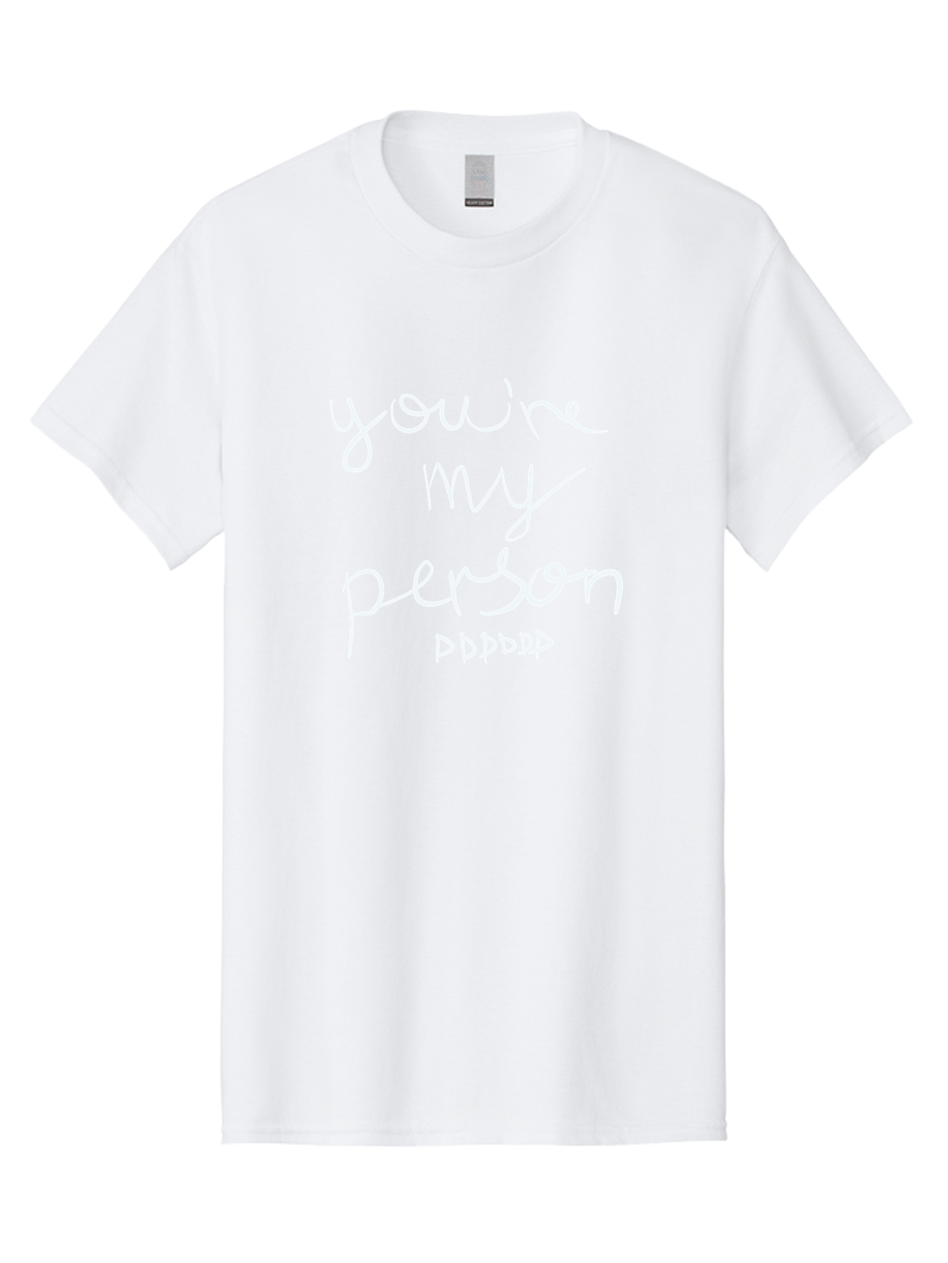 You-Re-My-Person Men'S Graphic Tee, 100% Cotton, Comfortable Casual Summer Wear, Machine Washable, Inspirational Quote, Love Message, Heartwarming Phrase, Friendship Bond, You'Re My Person, Sentimental Words -  Aaa151 27