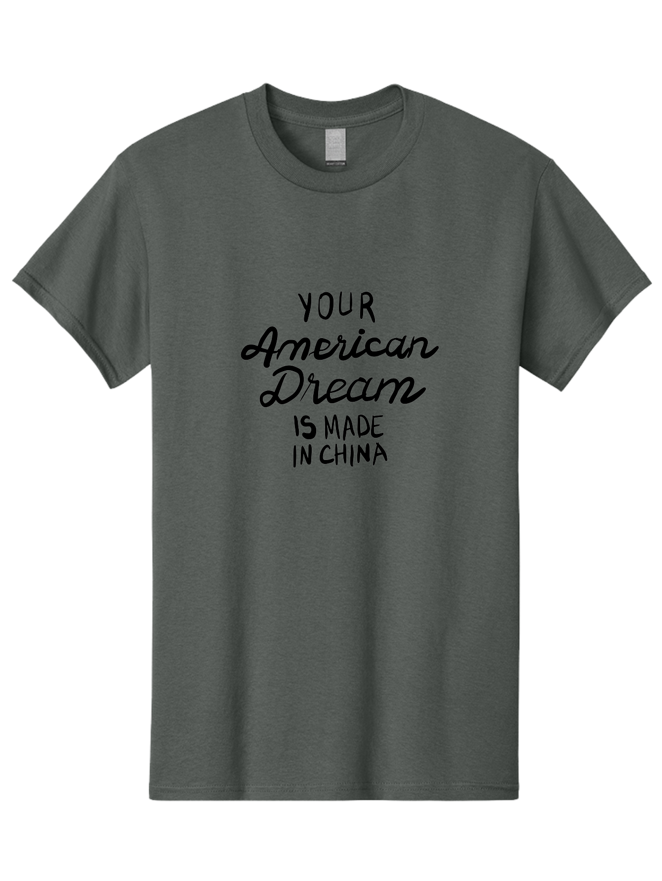 Your-American-Dream-Is-Made-In-China Men'S Graphic Tee, 100% Cotton, Comfortable Casual Summer Wear, Machine Washable, Globalization, Made In China, American Dream, Consumerism, Outsourcing, Product Manufacturing, International Trade, -  Aaa152 25
