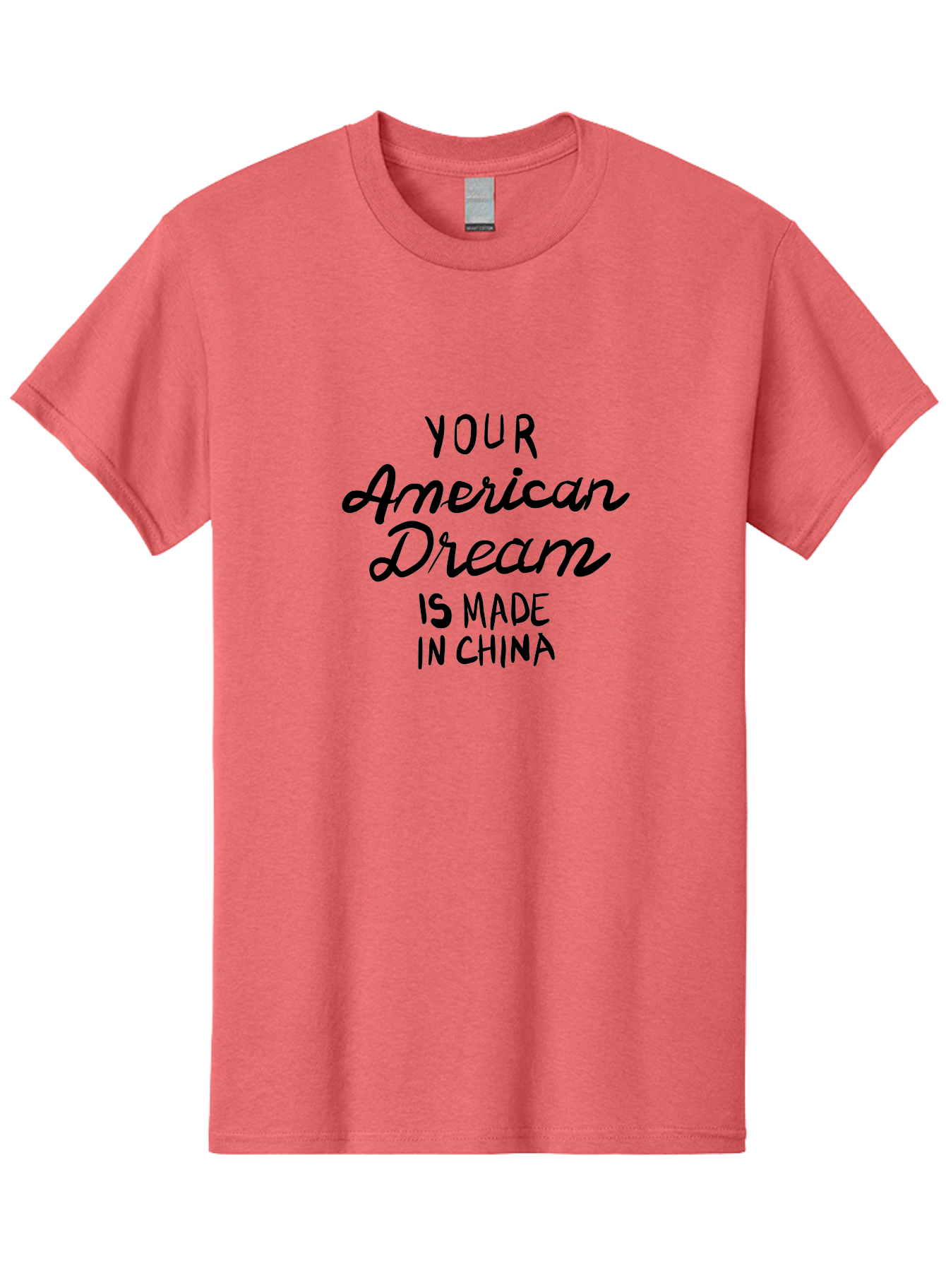 Your-American-Dream-Is-Made-In-China Men'S Graphic Tee, 100% Cotton, Comfortable Casual Summer Wear, Machine Washable, Globalization, Made In China, American Dream, Consumerism, Outsourcing, Product Manufacturing, International Trade, -  Aaa152 3
