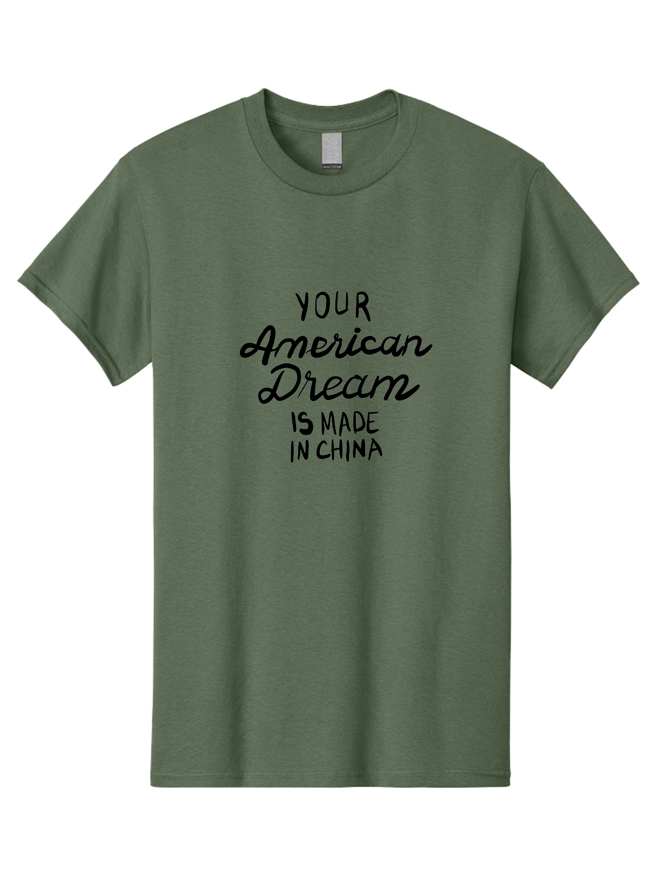 Your-American-Dream-Is-Made-In-China Men'S Graphic Tee, 100% Cotton, Comfortable Casual Summer Wear, Machine Washable, Globalization, Made In China, American Dream, Consumerism, Outsourcing, Product Manufacturing, International Trade, -  Aaa152 5