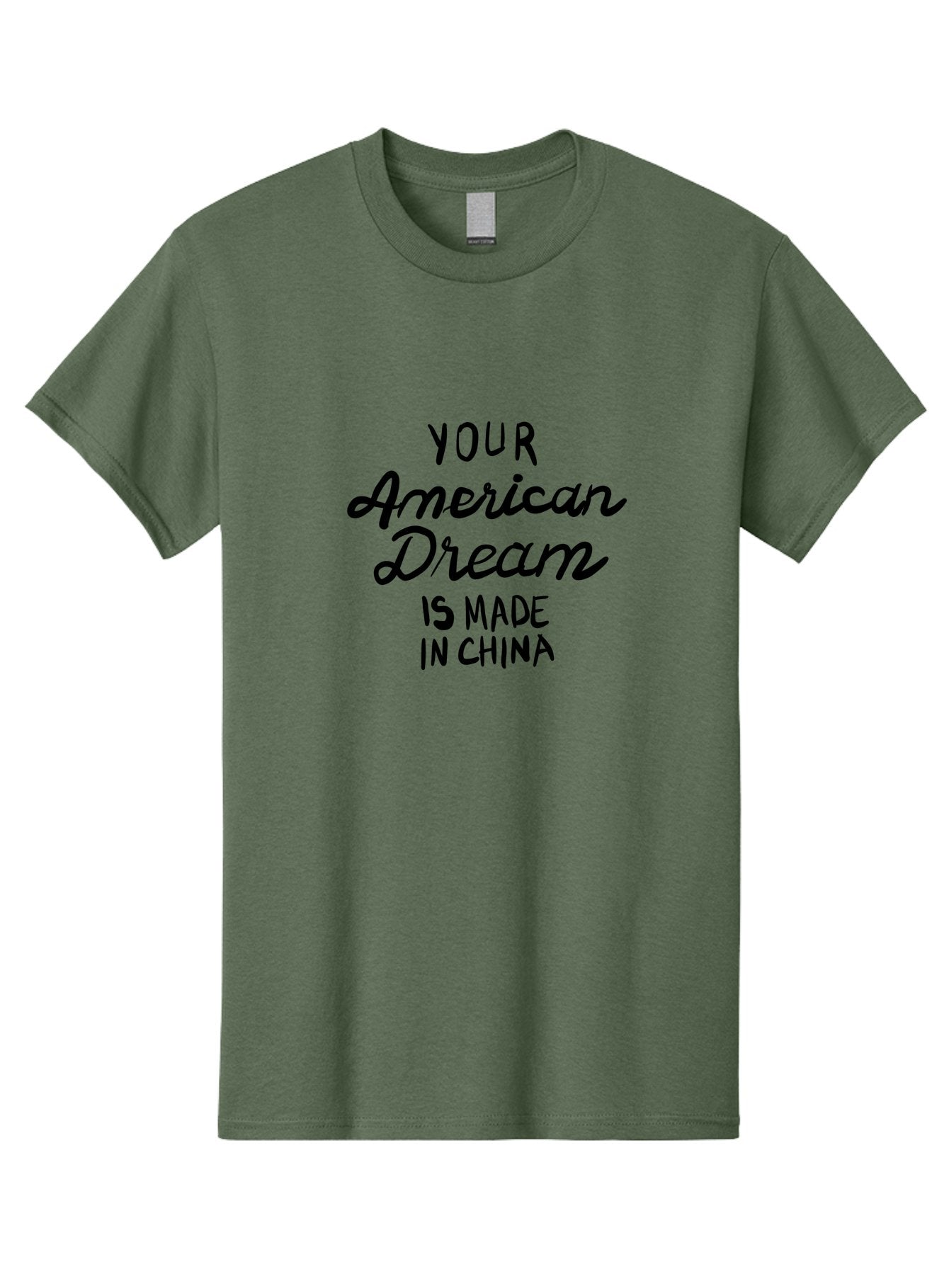 Your-American-Dream-Is-Made-In-China Men'S Graphic Tee, 100% Cotton, Comfortable Casual Summer Wear, Machine Washable, Globalization, Made In China, American Dream, Consumerism, Outsourcing, Product Manufacturing, International Trade, -  Aaa152 13