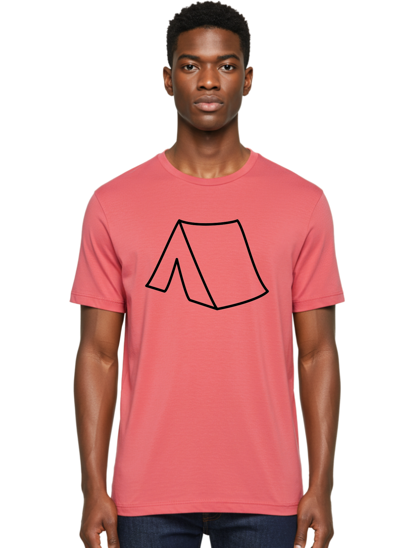 A Men'S Graphic Tee, 100% Cotton, Comfortable Casual Summer Wear, Machine Washable, Simple Line Art, Capital Letter A, Stylized Letter, Minimalist Design, Black Outline, Modern Typography -  Aaa153 10