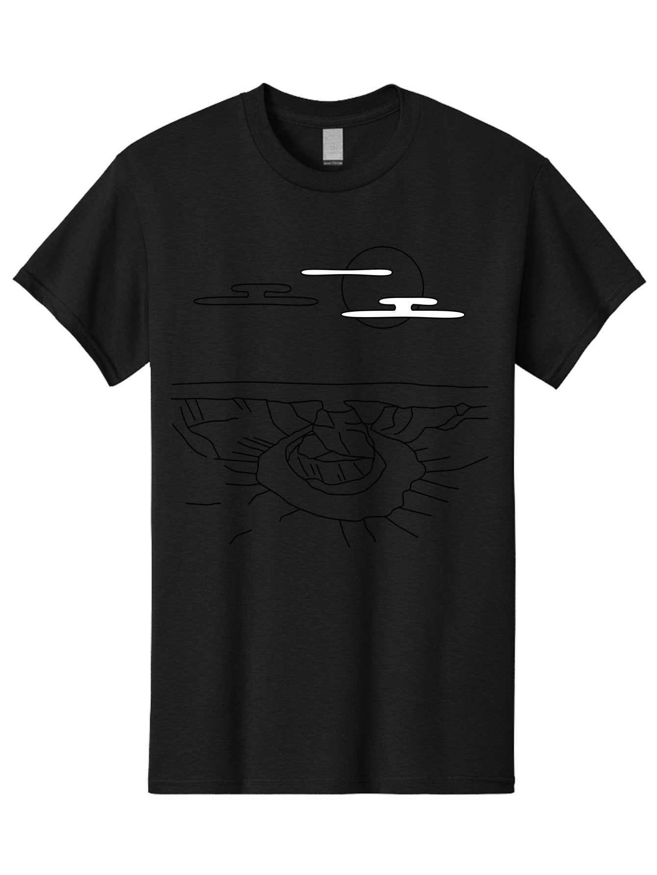 Abstract-Hand Men'S Graphic Tee, 100% Cotton, Comfortable Casual Summer Wear, Machine Washable, Sun, Clouds, Spiral Shape, Abstract Art, Futuristic Design, Simple Shapes, Minimalist Style, Surreal Landscape -  Aaa154 9