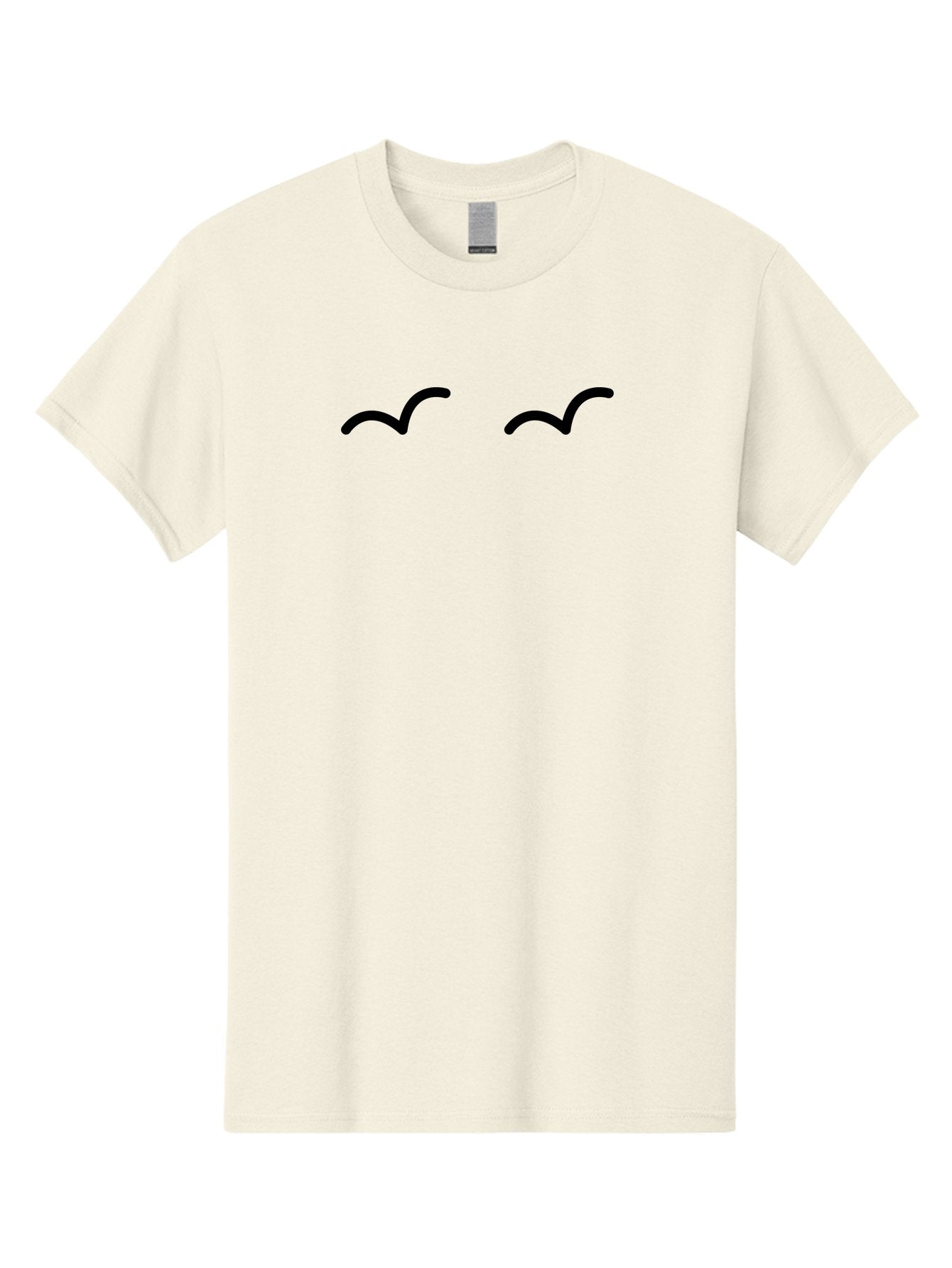 Bird-Silhouettes Men'S Graphic Tee, 100% Cotton, Comfortable Casual Summer Wear, Machine Washable, Simple Design Elements, Abstract Art, Minimalist Graphics, Black And Green Color Scheme, Wavy Lines, Modern Digital Art, -  Aaa158 17