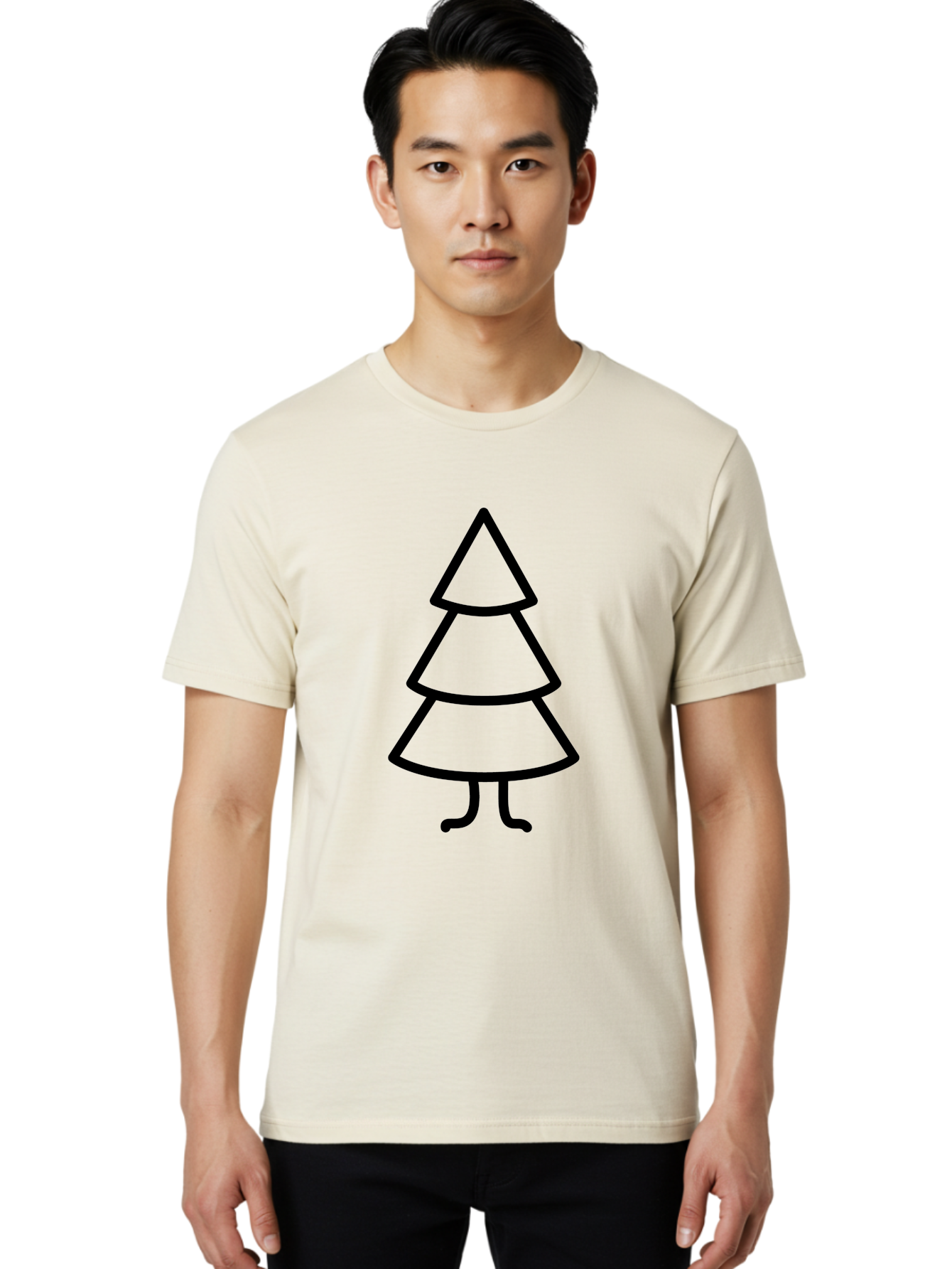Christmas-Tree-4 Men'S Graphic Tee, 100% Cotton, Comfortable Casual Summer Wear, Machine Washable, Simple Christmas Tree, Cartoon Christmas Tree, Christmas Illustration, Minimalist Christmas, Christmas Symbol, Festive Icon, Holiday Graphic, -  Aaa173 10
