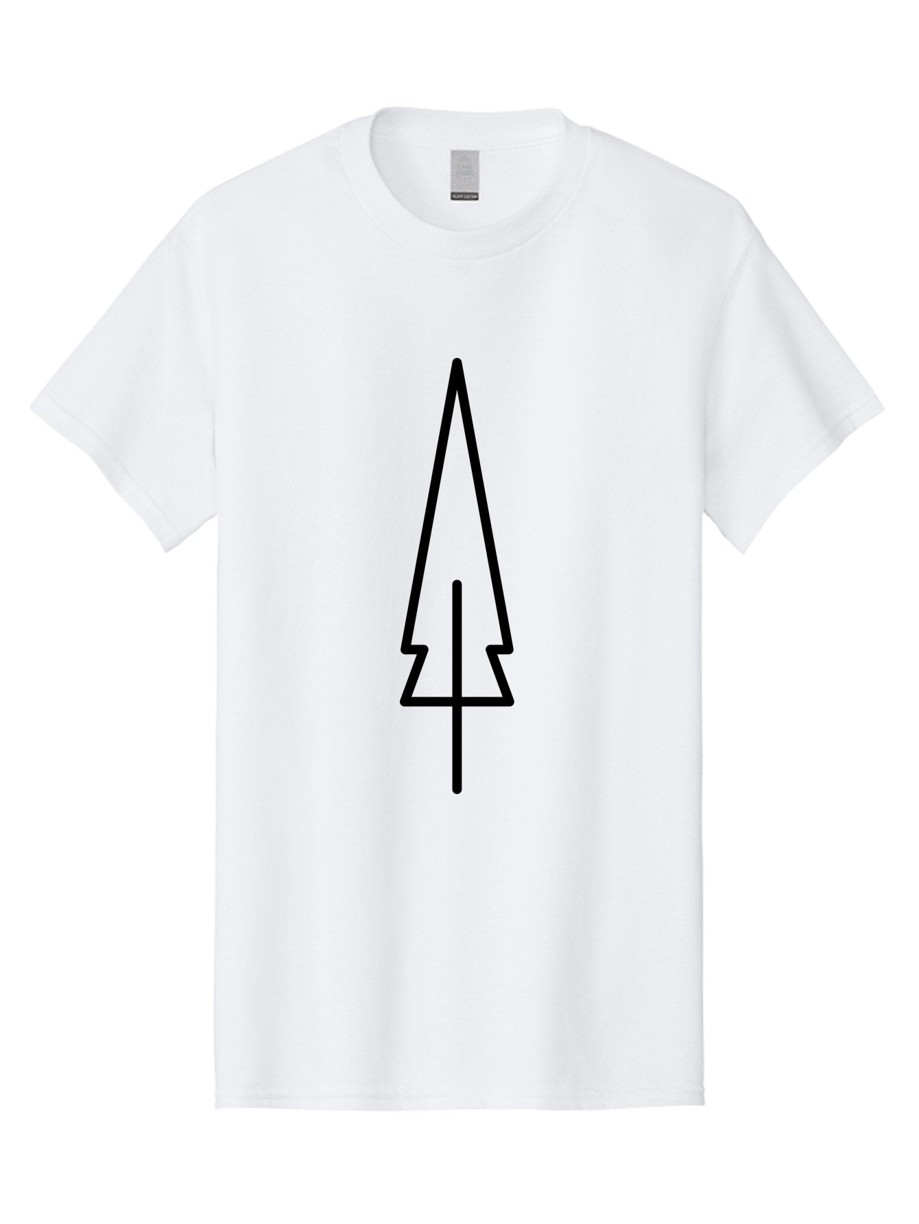 Christmas-Tree-5 Men'S Graphic Tee, 100% Cotton, Comfortable Casual Summer Wear, Machine Washable, Christmas Tree Outline, Festive Symbol, Holiday Icon, Minimalist Design, Black Silhouette, Simple Christmas Graphic, Winter Symbol -  Aaa174 5