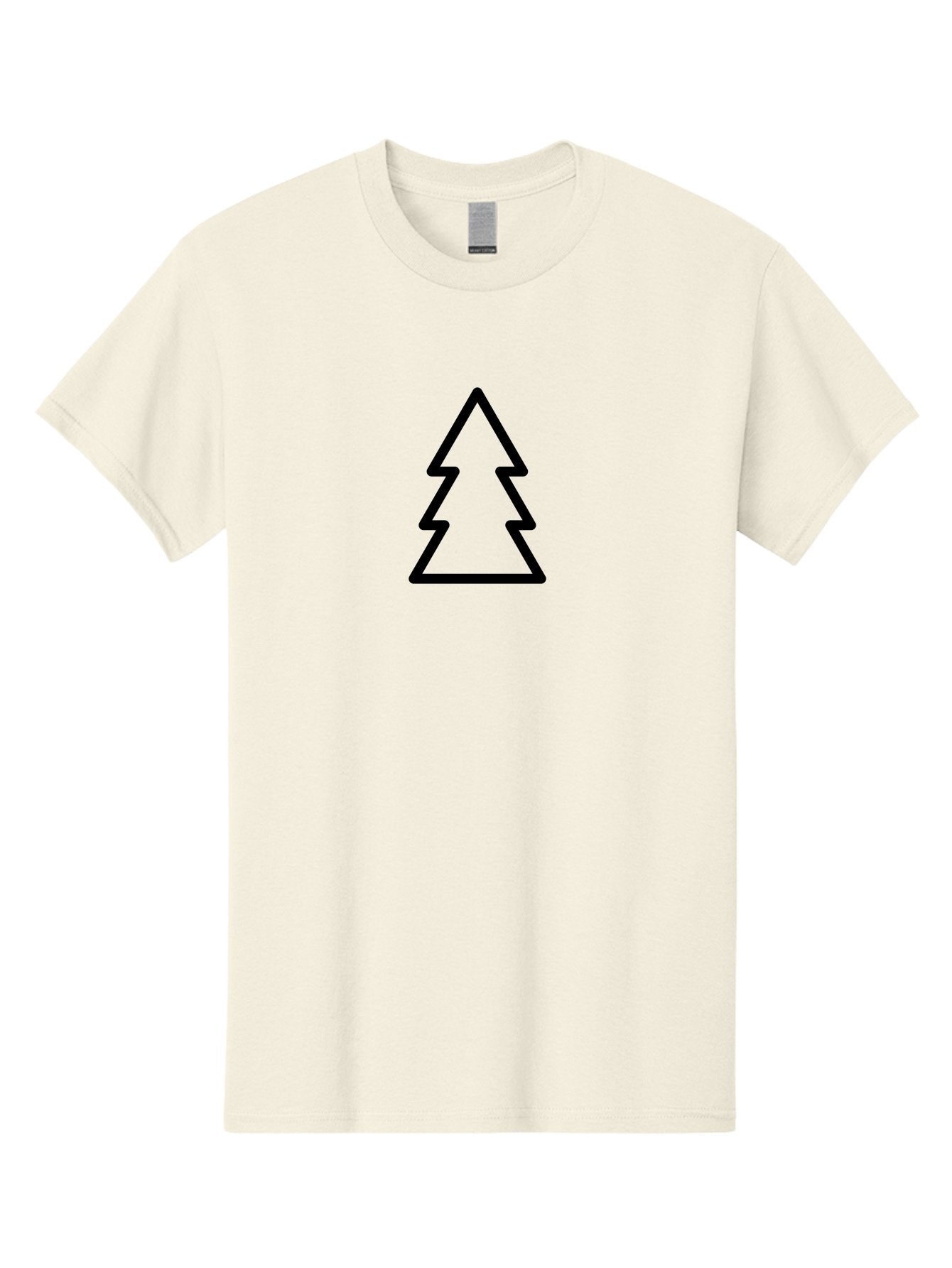 Christmas-Tree-Icon Men'S Graphic Tee, 100% Cotton, Comfortable Casual Summer Wear, Machine Washable, Christmas Tree, Holiday Symbol, Festive Decoration, Minimalist Design, Simple Icon, Evergreen Tree, Seasonal Graphics, -  Aaa175 27